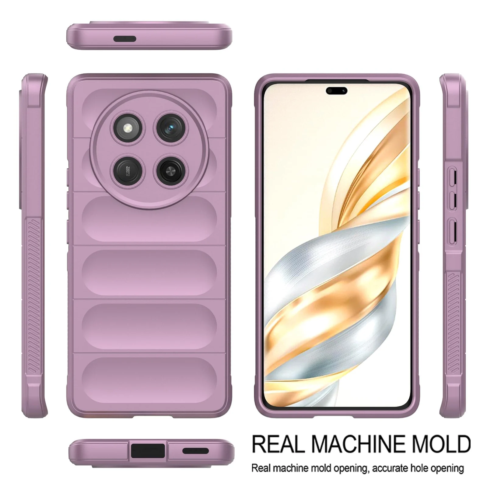 DL3 Mobilak Flexible Silicone and TPU Protective Case with Camera Protection for Honor X9C - Purple