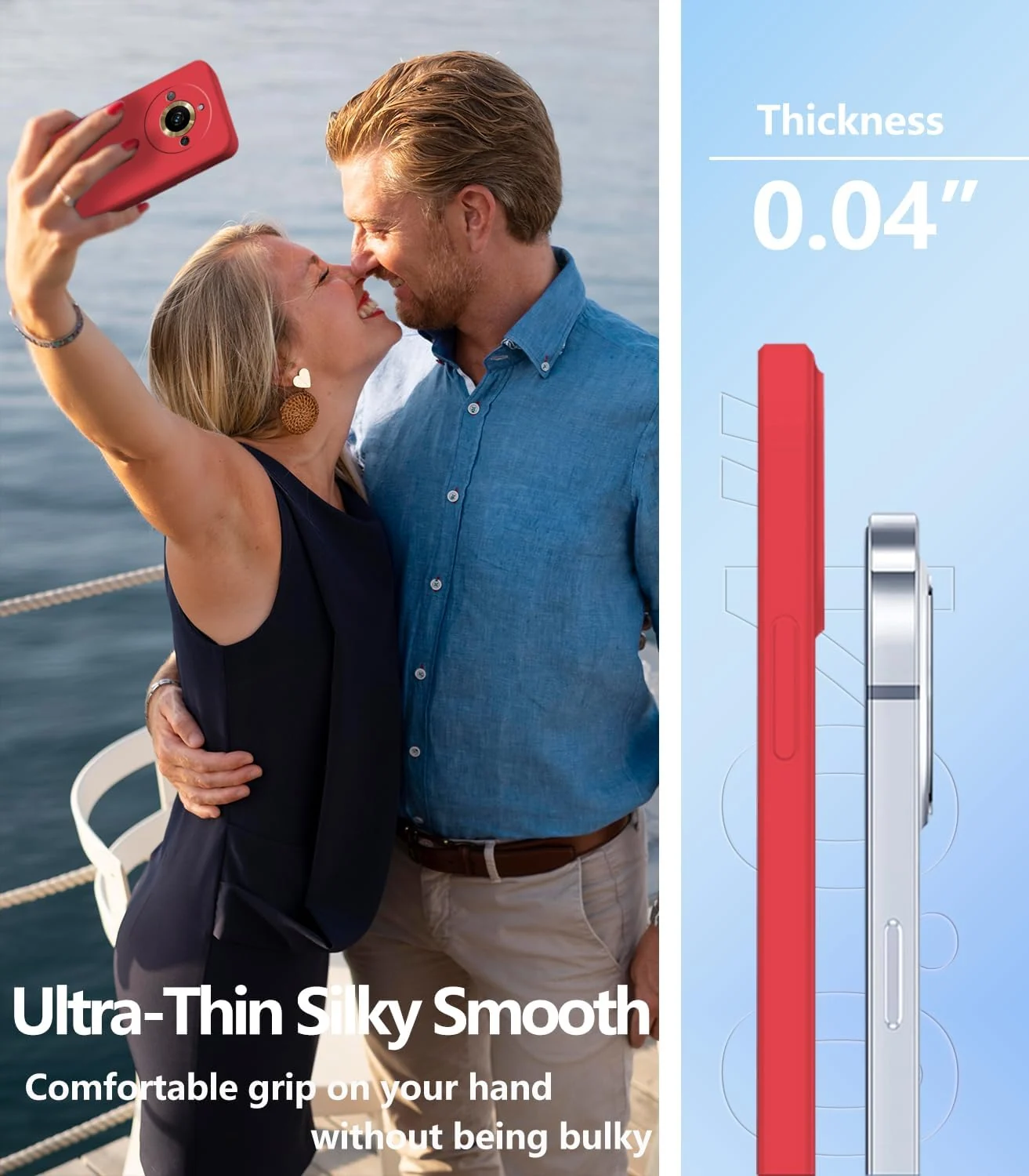 DL3 Mobilak Liquid Silicone Protective Case for realme 11 Pro / realme 11 Pro+ Plus 5G with Microfiber Lining and Shockproof Design - Red