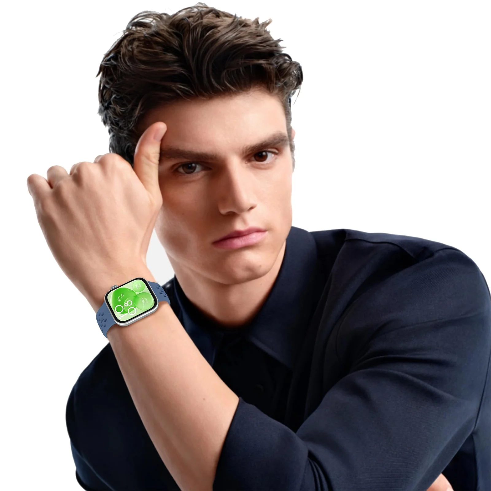DL3 Mobilak Silicone Mesh Breathable Straps for Huawei Watch Fit 4 Pro Strap. Wristband Bands Bracelet Sports Bracelet Quick Release Adjustable Armband for Huawei Watch Fit 4/Fit 3 - Blue