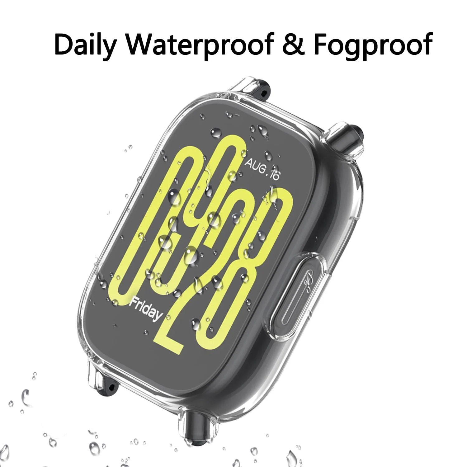 DL3 Mobilak Case for Xiaomi Redmi Watch 5 Active, Case with Screen Protector, HD Protection Cover, Soft Silicone Screen Protector Cover for Xiaomi Redmi Watch 5 Active - Clear