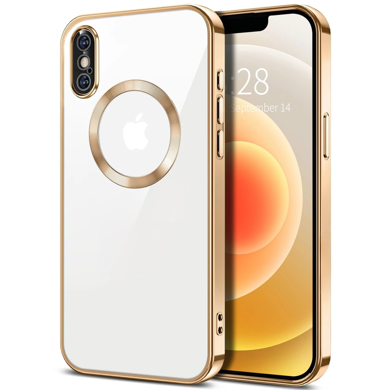 DL3 Mobilak Plated-Edge TPU Protective Case with Camera Protection for iPhone XS Max - Gold