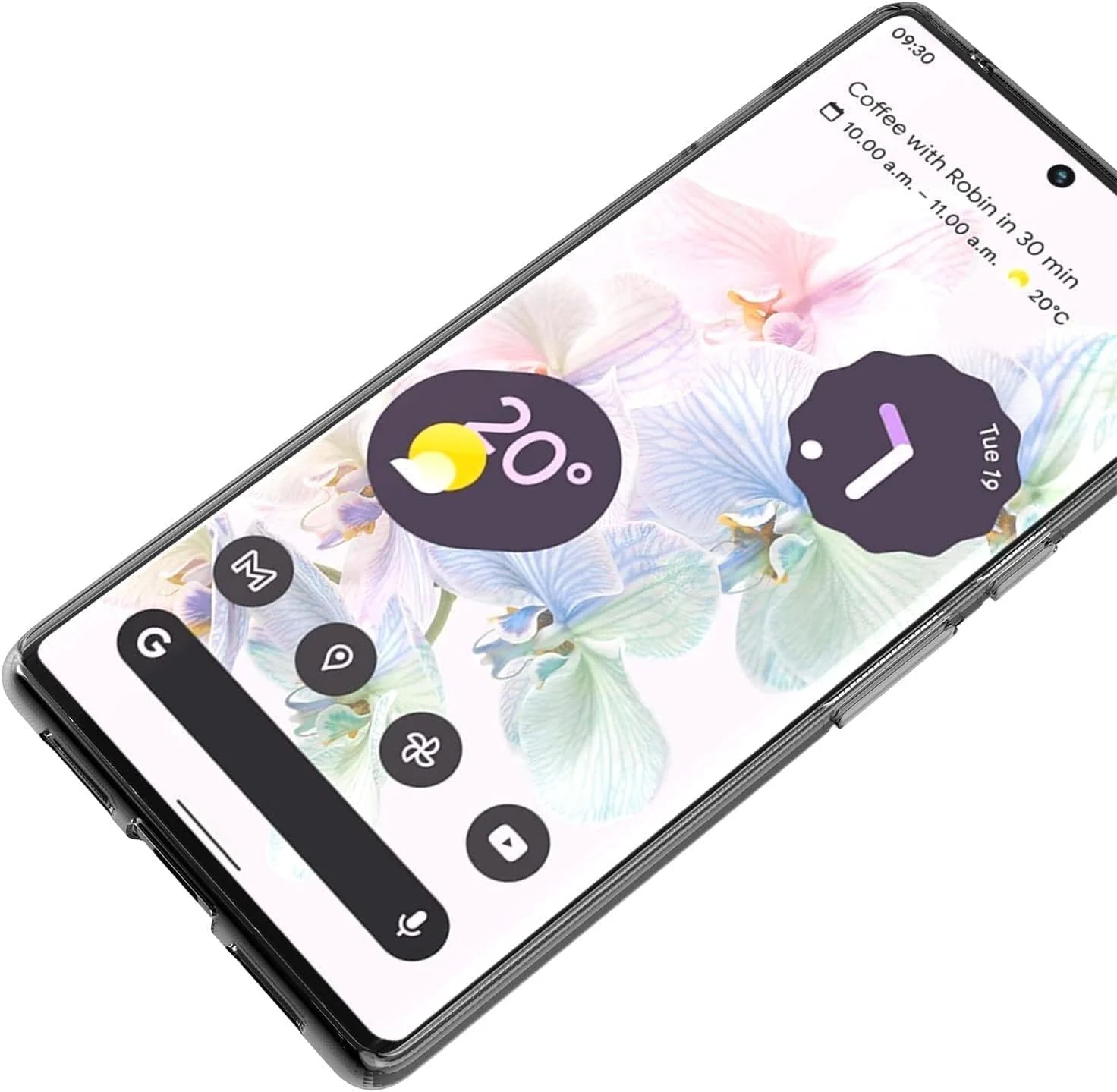 DL3 Mobilak Case Compatible with Google Pixel 6 Pro Case Crystal Soft TPU Gel Case Flexible Silicone Anti-Scratch Camera Protection TPU Cover - Clear