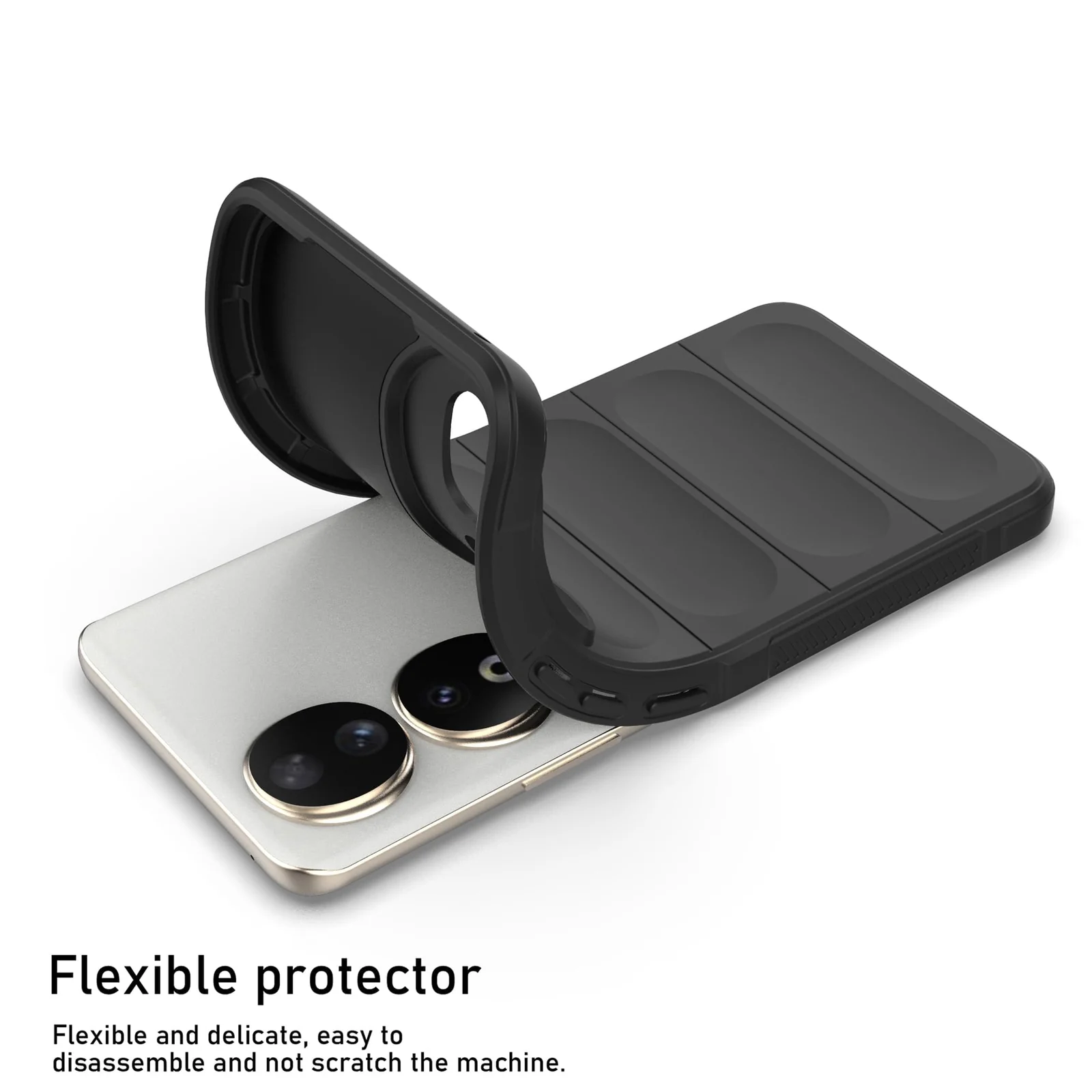 DL3 Mobilak Rugged Protective Case for Honor 90 5G, Camera protection, Shock-absorbing protection, Non-slip grip - White
