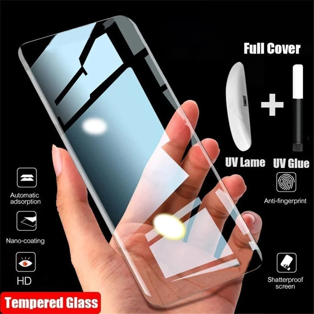 DL3 Mobilak Screen Protector OPPO Reno 13 PRO 5G [Liquid UV Tempered Glass] Full Screen [Sensitive Touch][Fingerprint Sensor Compatible] HD - Clear