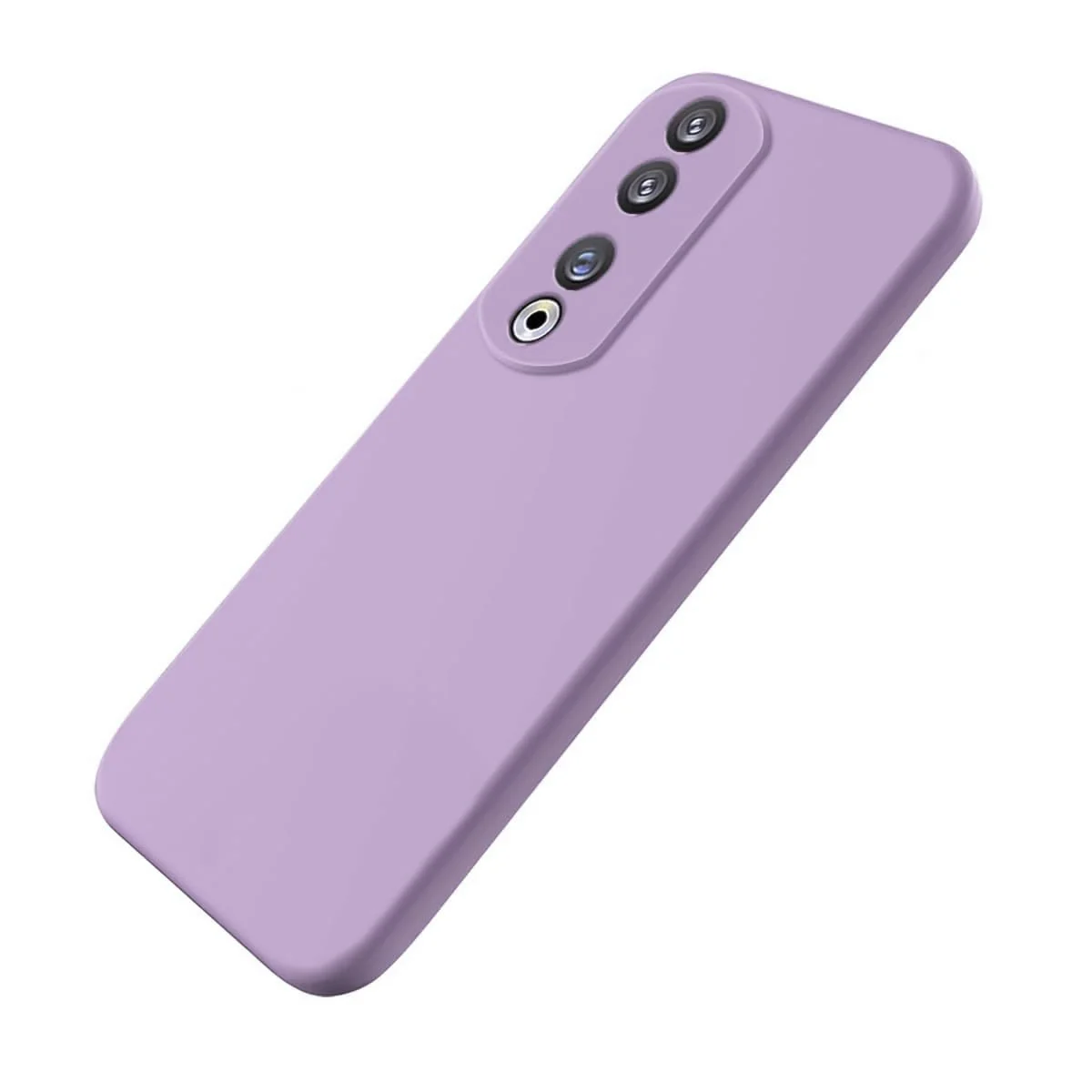 DL3 Mobilak Soft Silicone Protective Case for Honor 90 with Microfiber Lining and Shockproof Design - Lavender
