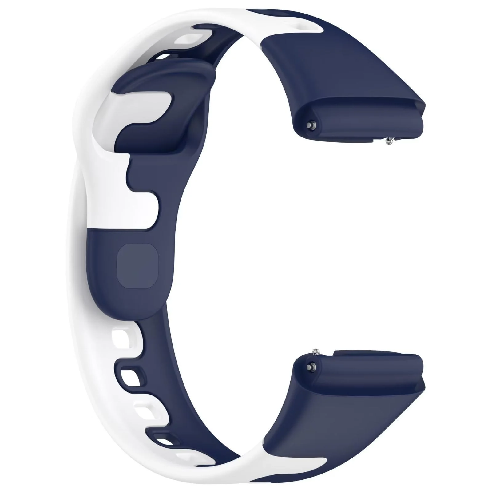 DL3 Mobilak Strap Silicone Compatible With Xiaomi Redmi Watch 3 Active/Redmi Watch 3 Lite, Sport Silicone Watch Band Wrist Strap, Bracelet Wristband Wrist Strap - Blue & White