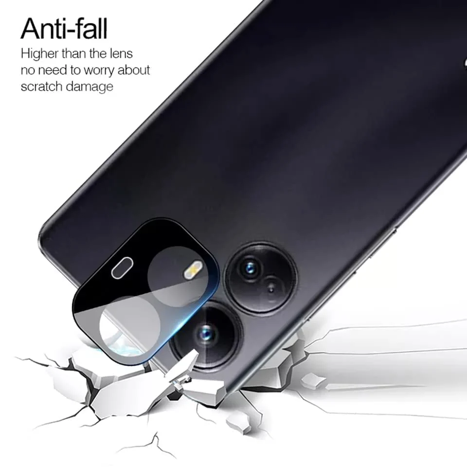 DL3 Mobilak realme 10 Pro+/realme 10 Pro Plus Camera Protector Tempered Glass Screen Protector HD [Full Coverage][Anti-Scratch] Drop Protection Ultra Clear/Thin Lens Protector Case - Black