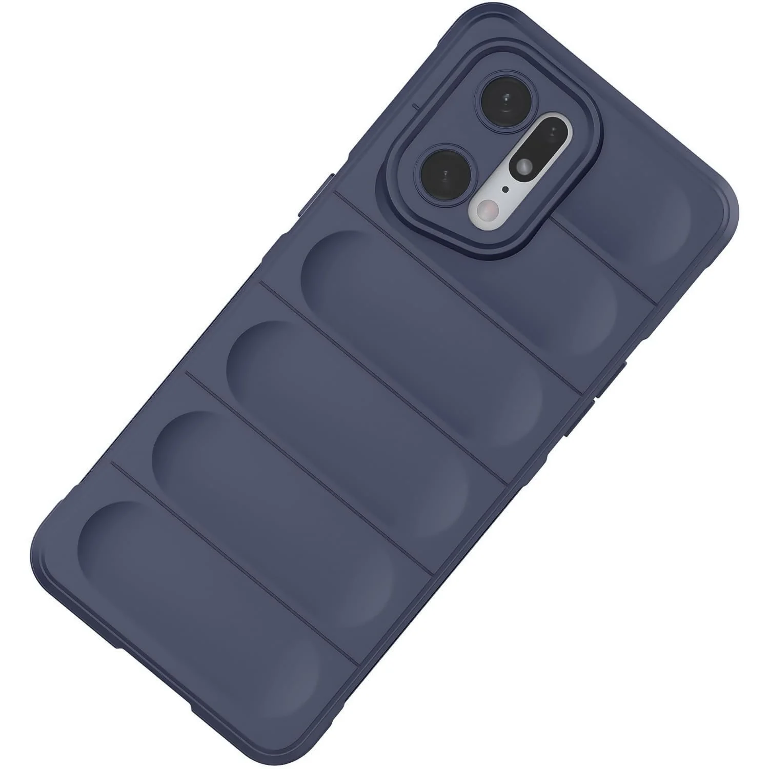 DL3 Mobilak Flexible Silicone and TPU Protective Case with Camera Protection for OPPO Find X5 Pro - Blue