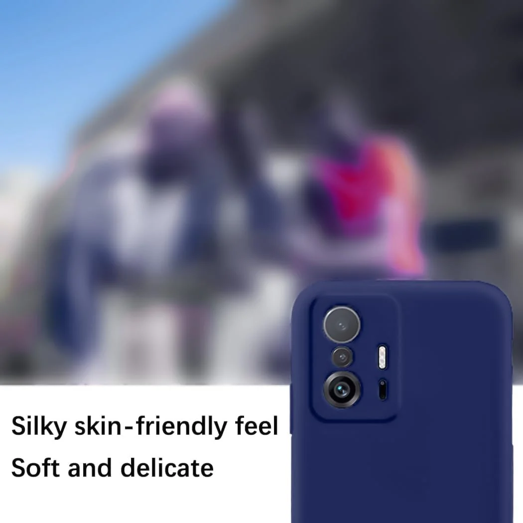 DL3 Mobilak Xiaomi 11T / Xiaomi 11 T Pro Case, Soft Flexible Silicone Gel Rubber Bumper Cover, Full Body Shockproof Protective Phone Case - Blue 1