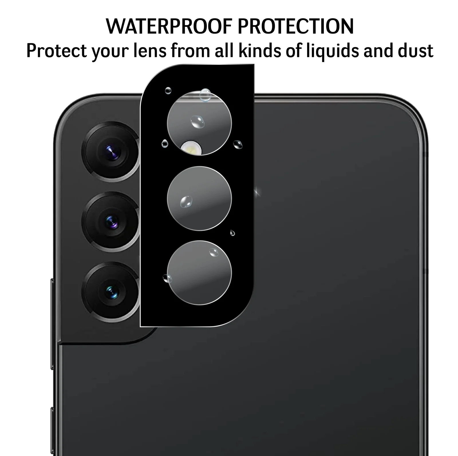 DL3 Mobilak Samsung Galaxy S21 FE 5G Camera Protector Tempered Glass Screen Protector HD [Full Coverage][Anti-Scratch] Drop Protection Ultra Clear/Thin Lens Protector Case - Black