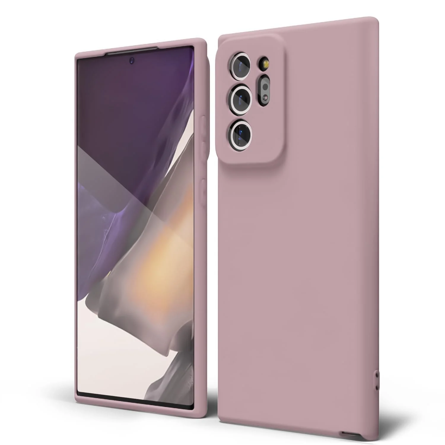 DL3 Mobilak Soft Silicone Protective Case for Samsung Galaxy Note 20 Ultra with Microfiber Lining and Shockproof Design - Cashmere