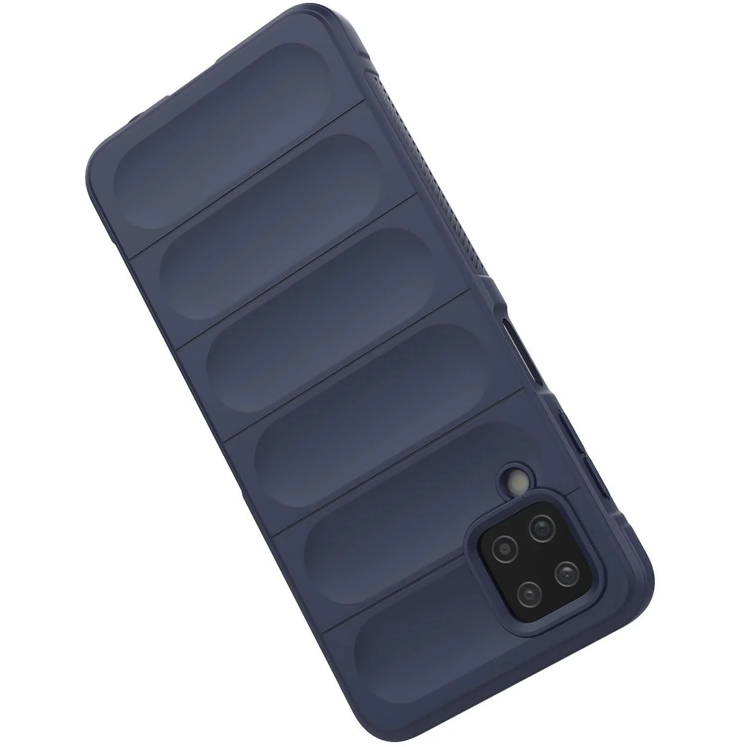 DL3 Mobilak Flexible Silicone and TPU Protective Case with Camera Protection for Samsung Galaxy A12 / M12 - Blue