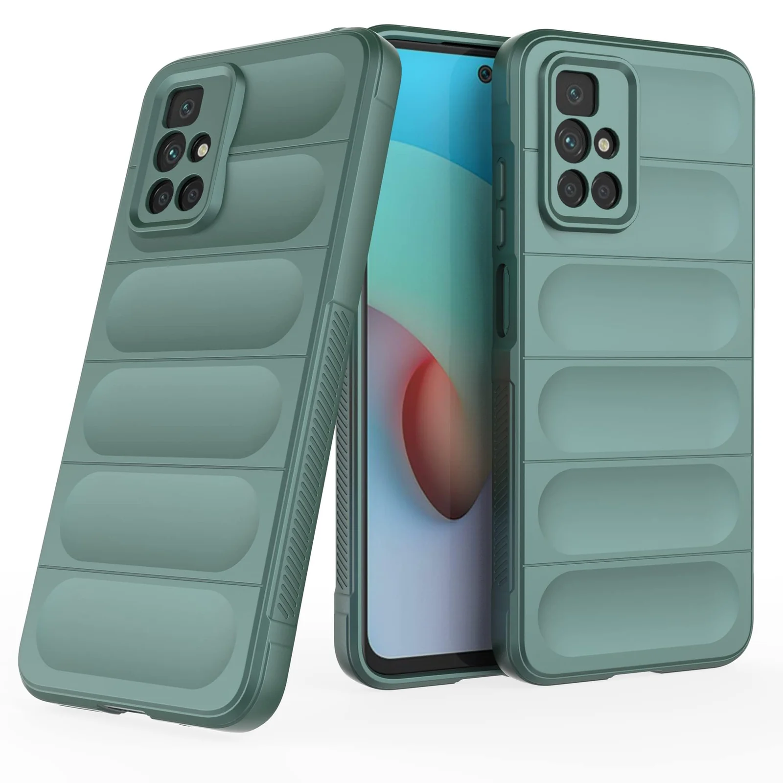 DL3 Mobilak Flexible Silicone and TPU Protective Case with Camera Protection for Xiaomi Redmi 10 4G / Redmi 10 2022 - Green