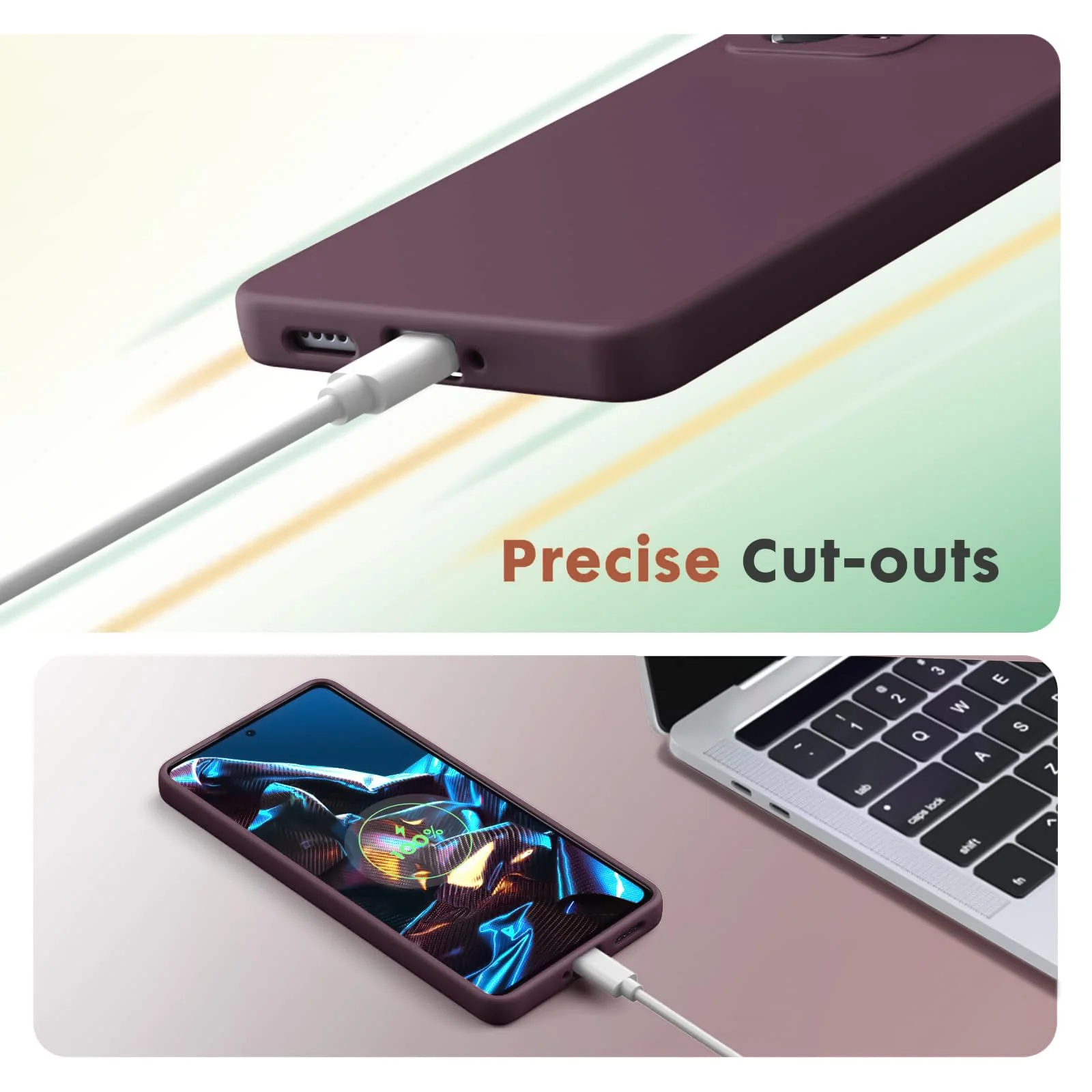 DL3 Mobilak Soft Silicone Protective Case for POCO X5 Pro 5G with Microfiber Lining and Shockproof Design - Wine Red