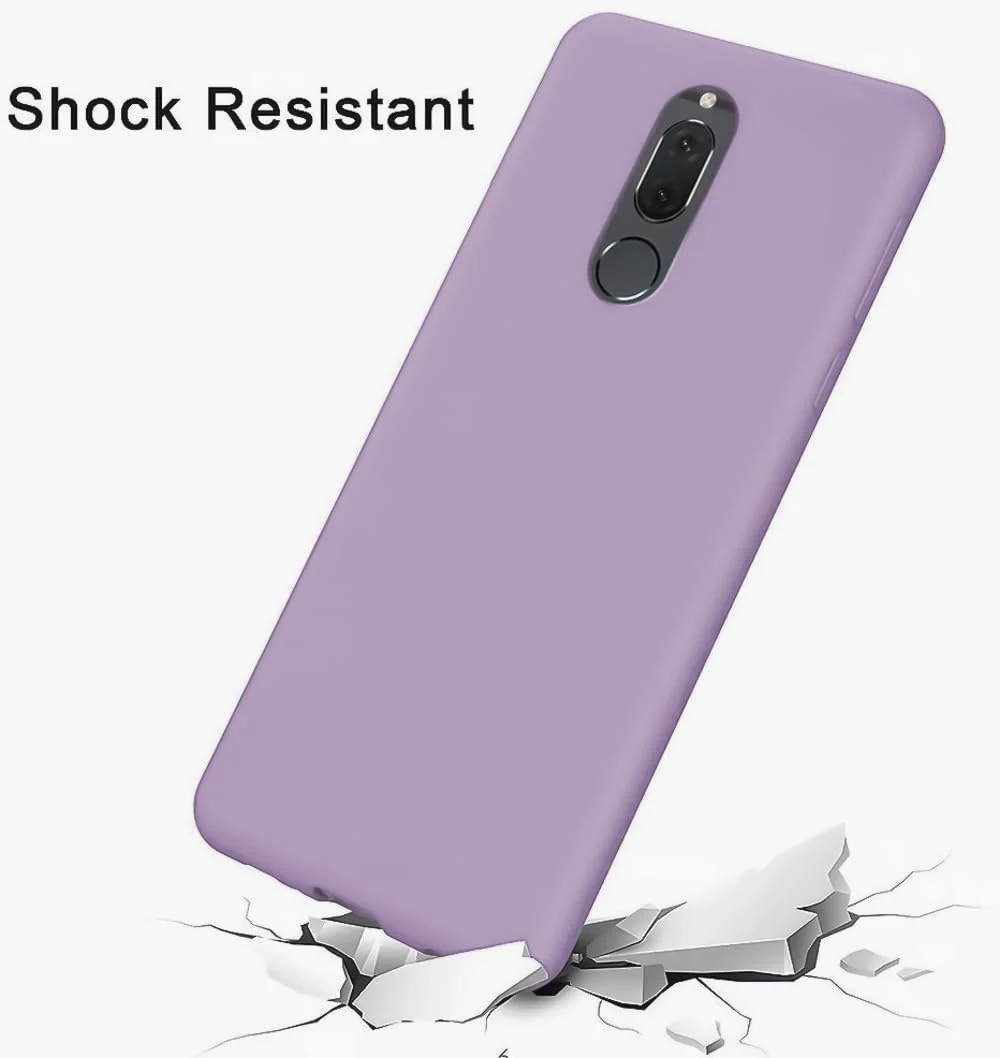 DL3 Mobilak Soft Silicone Protective Case for Huawei Mate 10 Lite with Microfiber Lining and Shockproof Design - Lavender