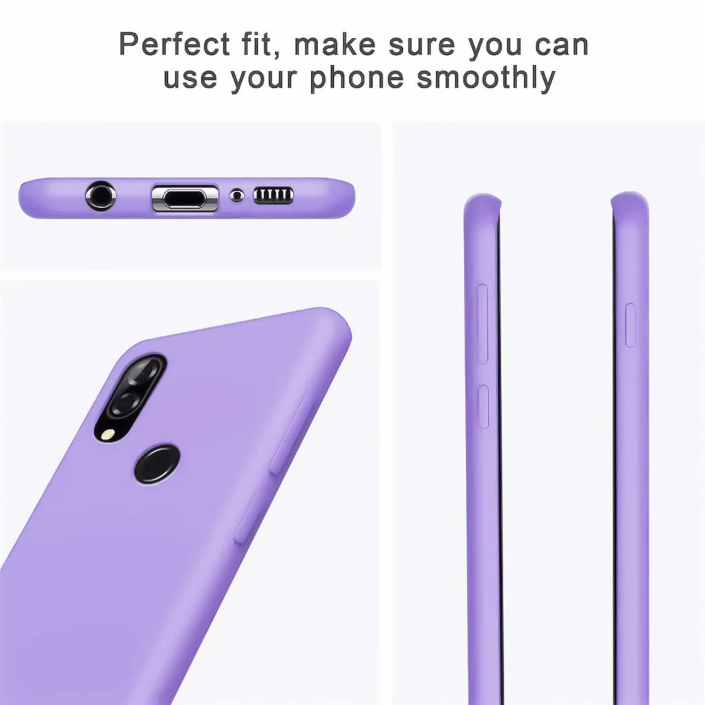 DL3 Mobilak Silicone Protective Case for Huawei nova 3i, Shock-absorbing protection, Scratch-resistant surface, Soft microfiber lining - Light Purple