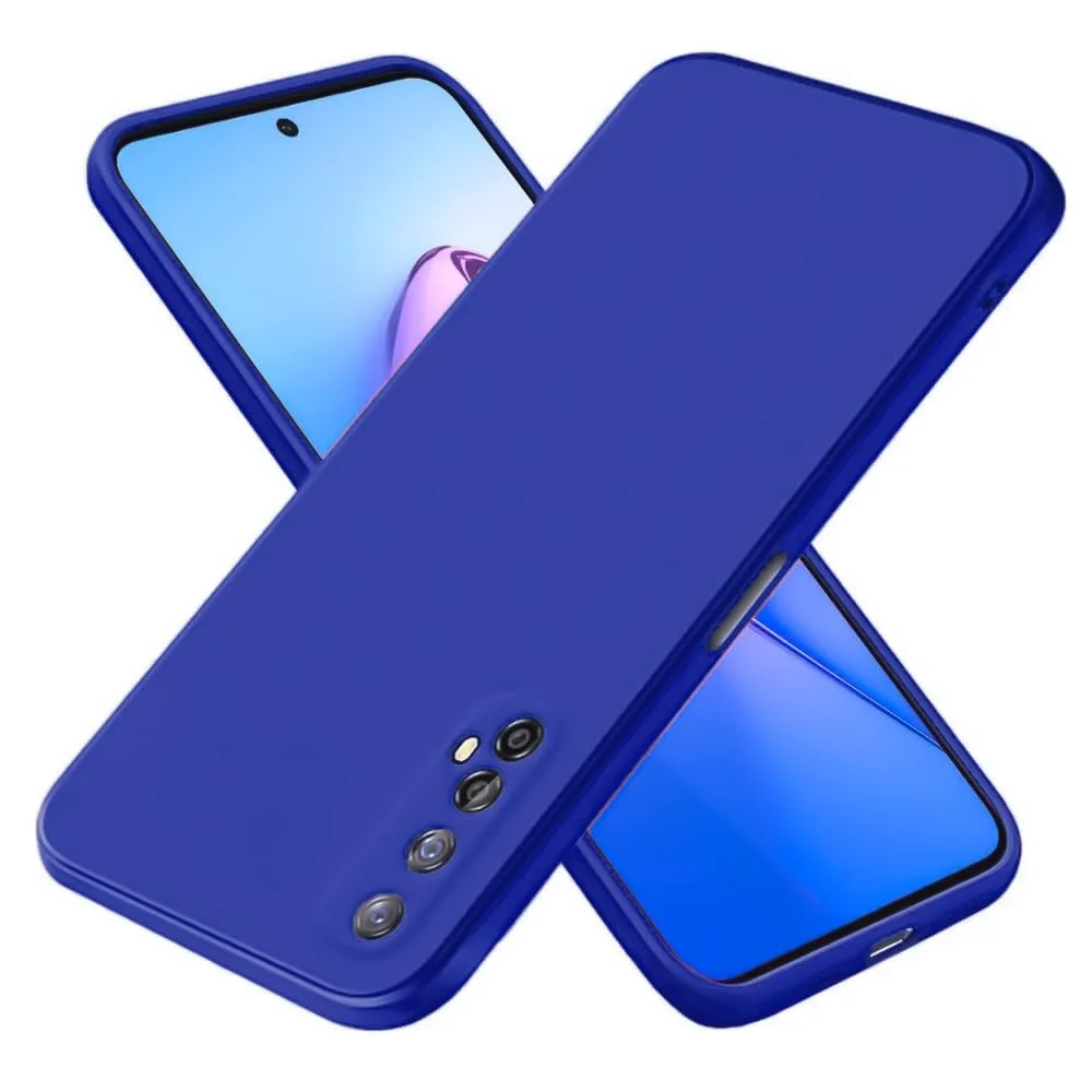 Dl3 Mobilak Realme 7 Case, Soft Flexible Liquid Silicone Gel Rubber Bumper Cover, Full Body Shockproof Protective Phone Case (Blue 2)