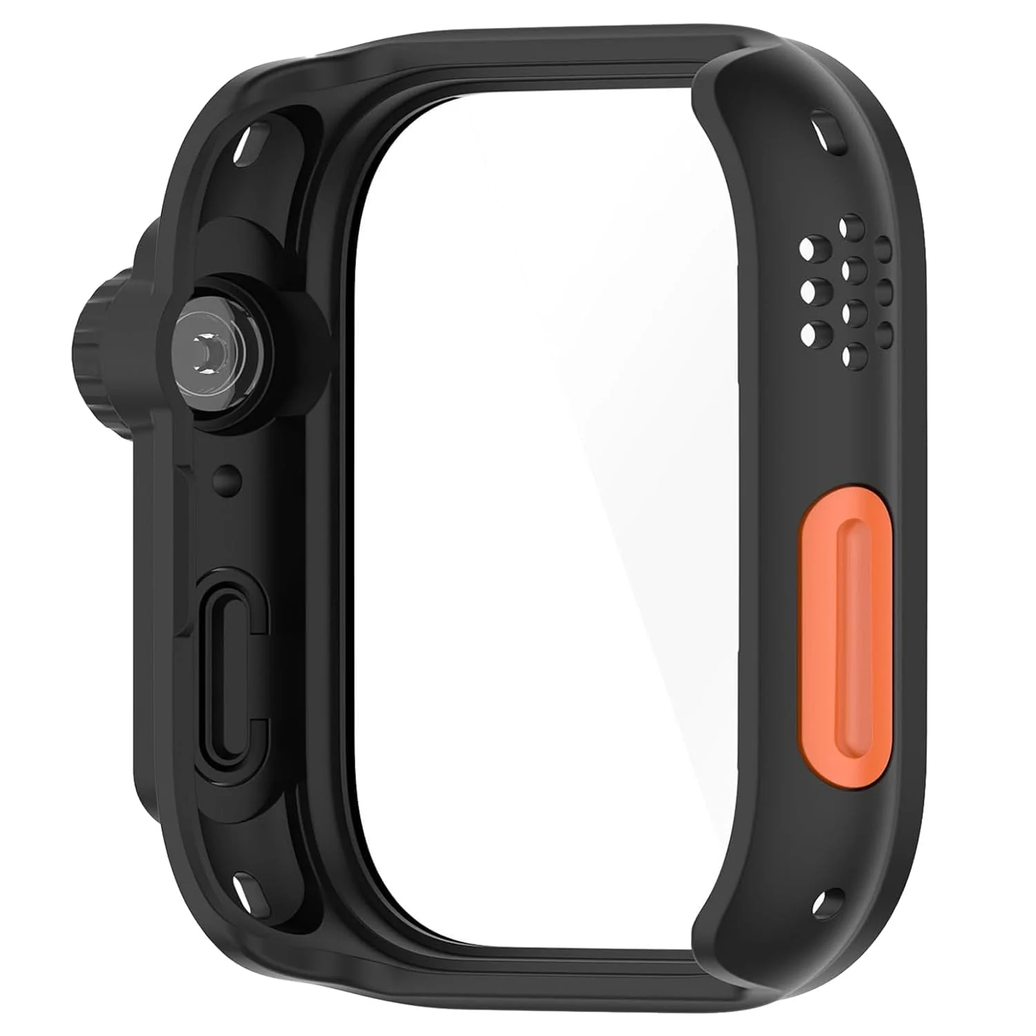 DL3 Mobilak for Huawei Watch Fit 4 2025 Case Screen Protector, [Looks Like iWatch Ultra Case] Built-in Tempered Glass Screen Unique Design Case Cover for Huawei Watch Fit4 - Black