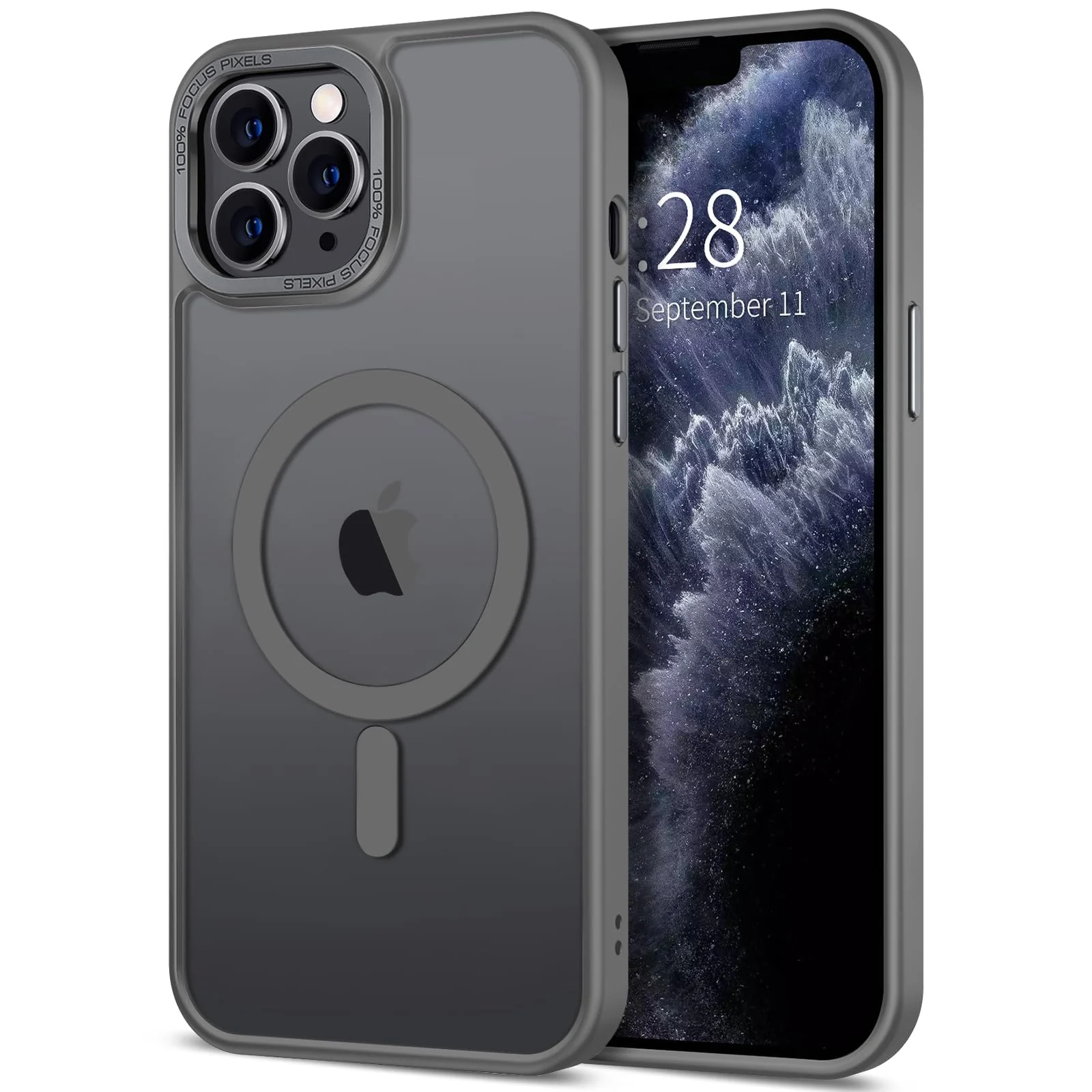 DL3 Mobilak Case for iPhone 11 Pro 5.8-Inch Magnetic Translucent Matte Phone Cases [Compatible with MagSafe] Thin Slim Fit Shockproof Hard Protective Cover for Men Girls - Gray