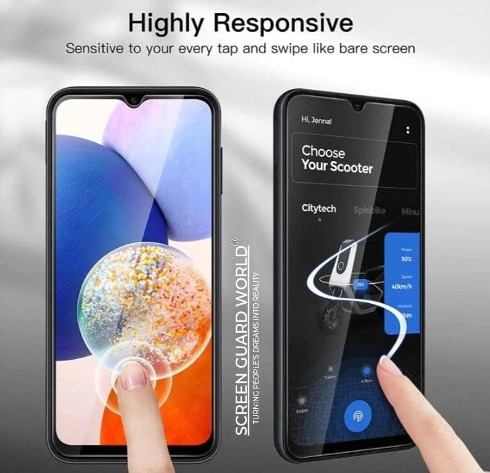DL3 Mobilak 5D Full Glass Screen Protector For Samsung Galaxy A05s / A05 5D. Black Frame - Clear