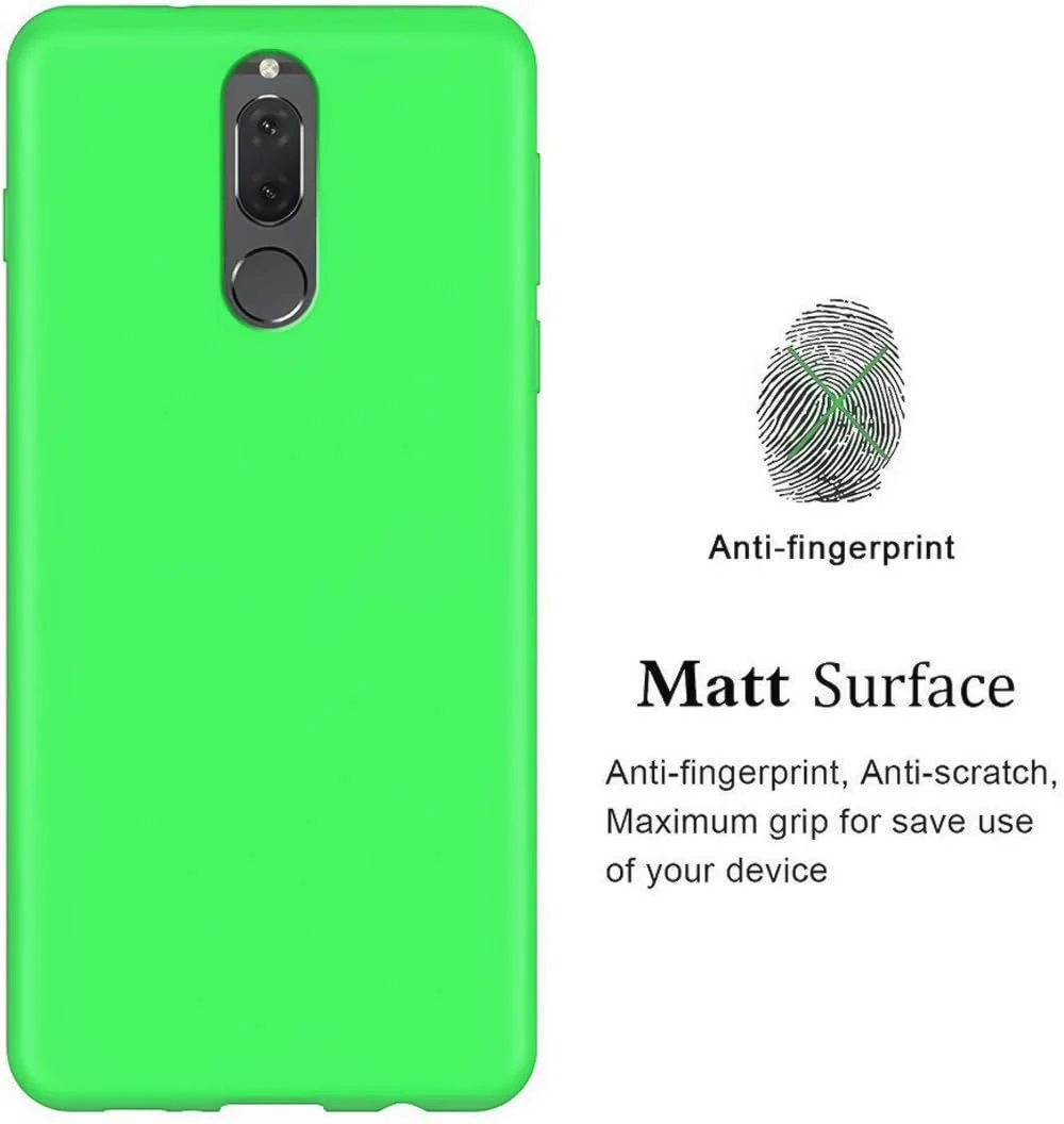 DL3 Mobilak Soft Silicone Protective Case for Huawei Mate 10 Lite with Microfiber Lining and Shockproof Design - Neon Green