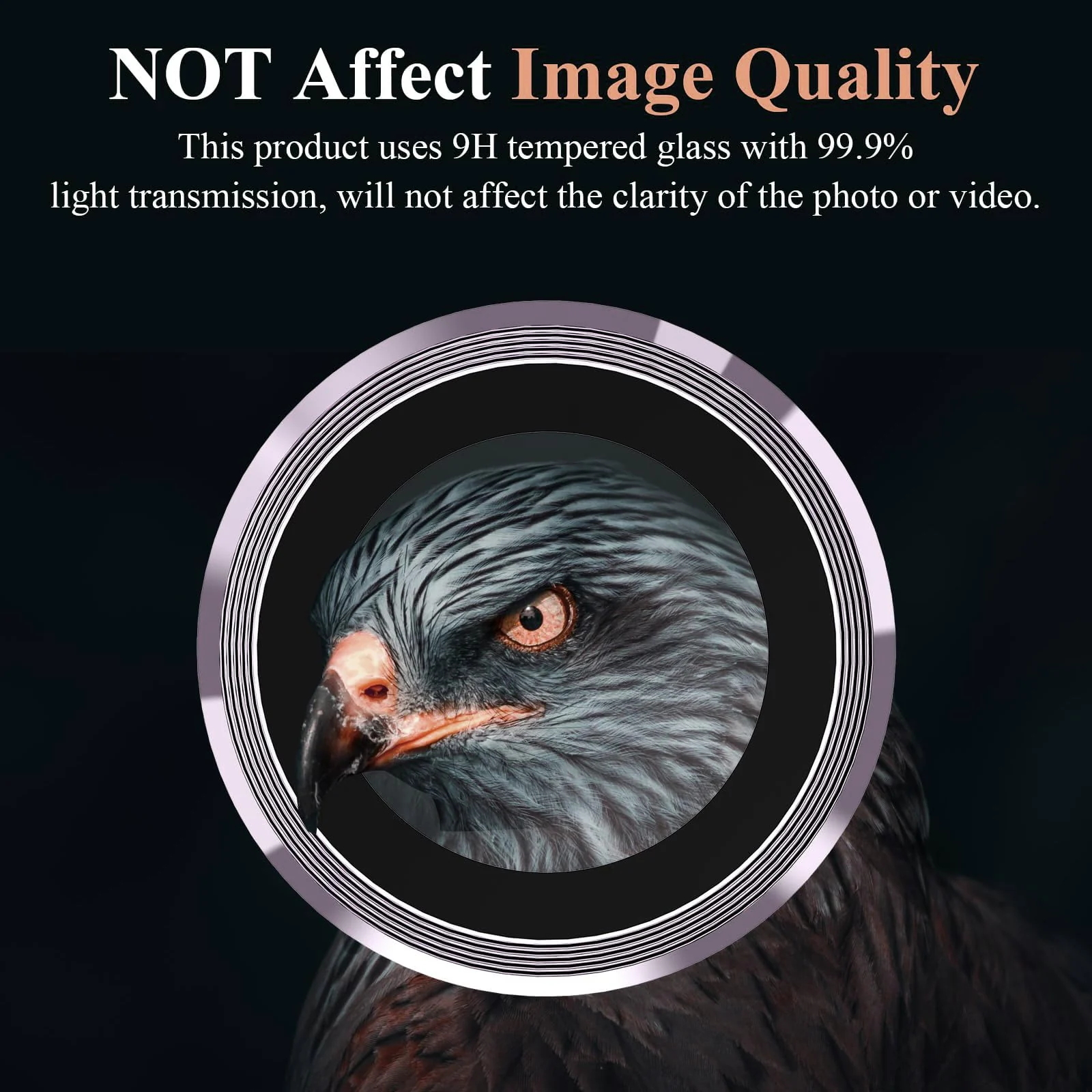 DL3 Mobilak Camera Lens Protector Compatible with Samsung Galaxy A54 5G Camera Lens Film Metal Ring Ultra HD, 9H Hardness, Scratch Resistance Camera Lens Protective Film - Purple