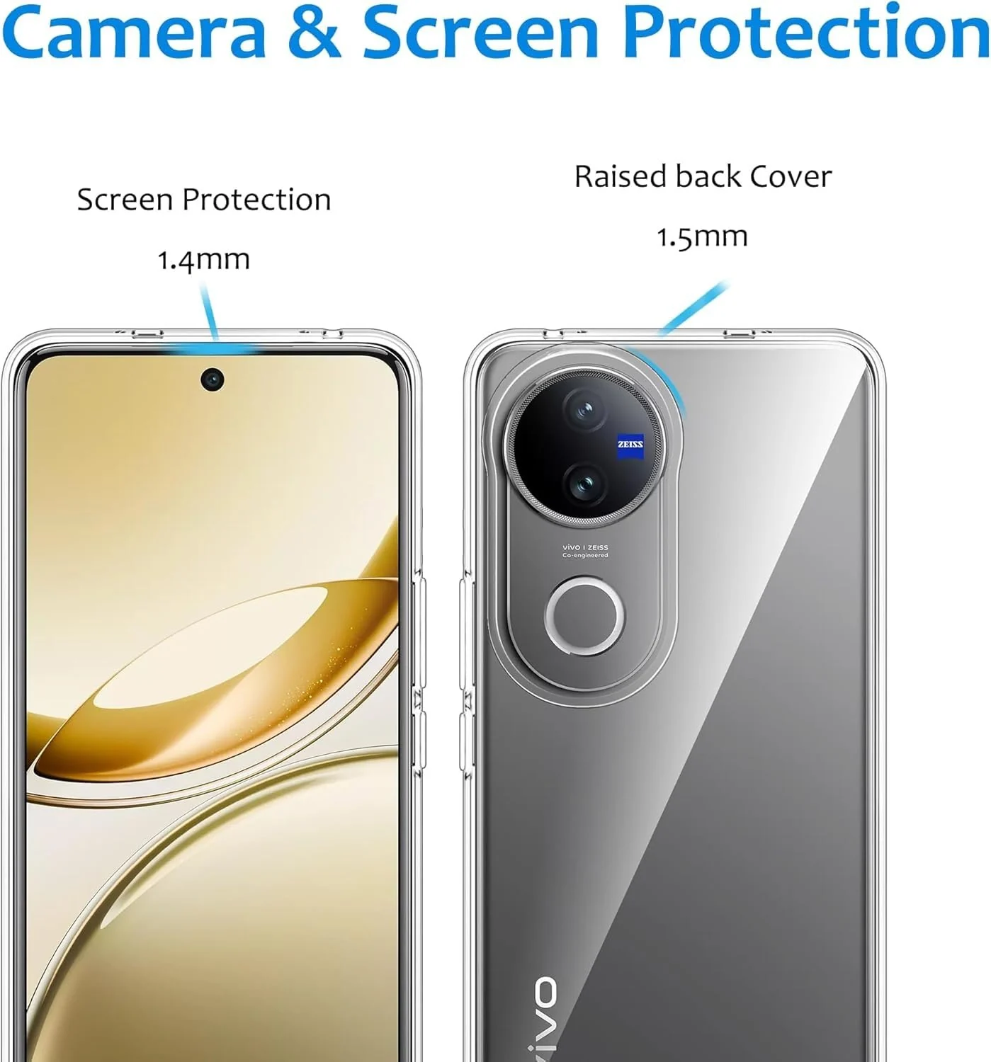 DL3 Mobilak Case Compatible with vivo V50 4G/5G Case Crystal Soft TPU Gel Case Flexible Silicone Anti-Scratch TPU Cover - Clear