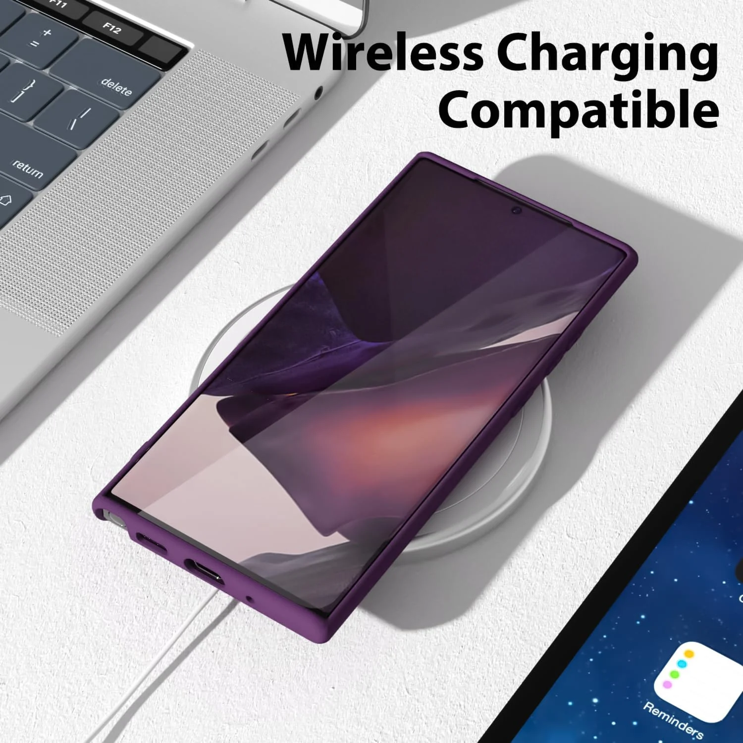 DL3 Mobilak Silicone Protective Case for Samsung Galaxy Note 20 Ultra, Shock-absorbing protection, Scratch-resistant surface, Soft microfiber lining - Violet