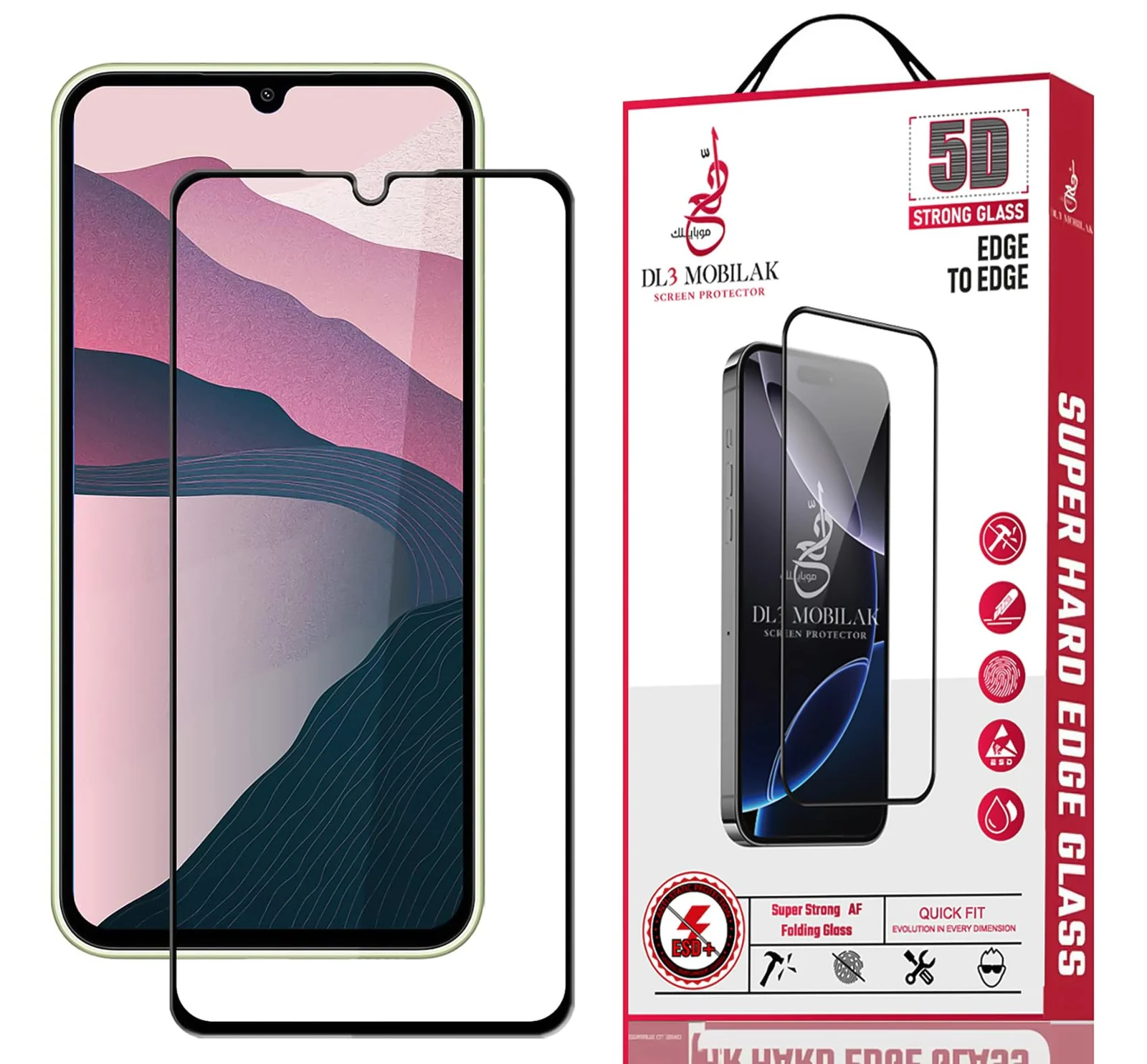 DL3 Mobilak for Samsung Galaxy A32 4G/A33 5G/vivo V21/vivo V21e 4G/V23e Tempered Glass Screen Protector, 9H Hardness Anti-Scratch Tempered Glass flim, Case Friendly, Anti-Scratch - Clear