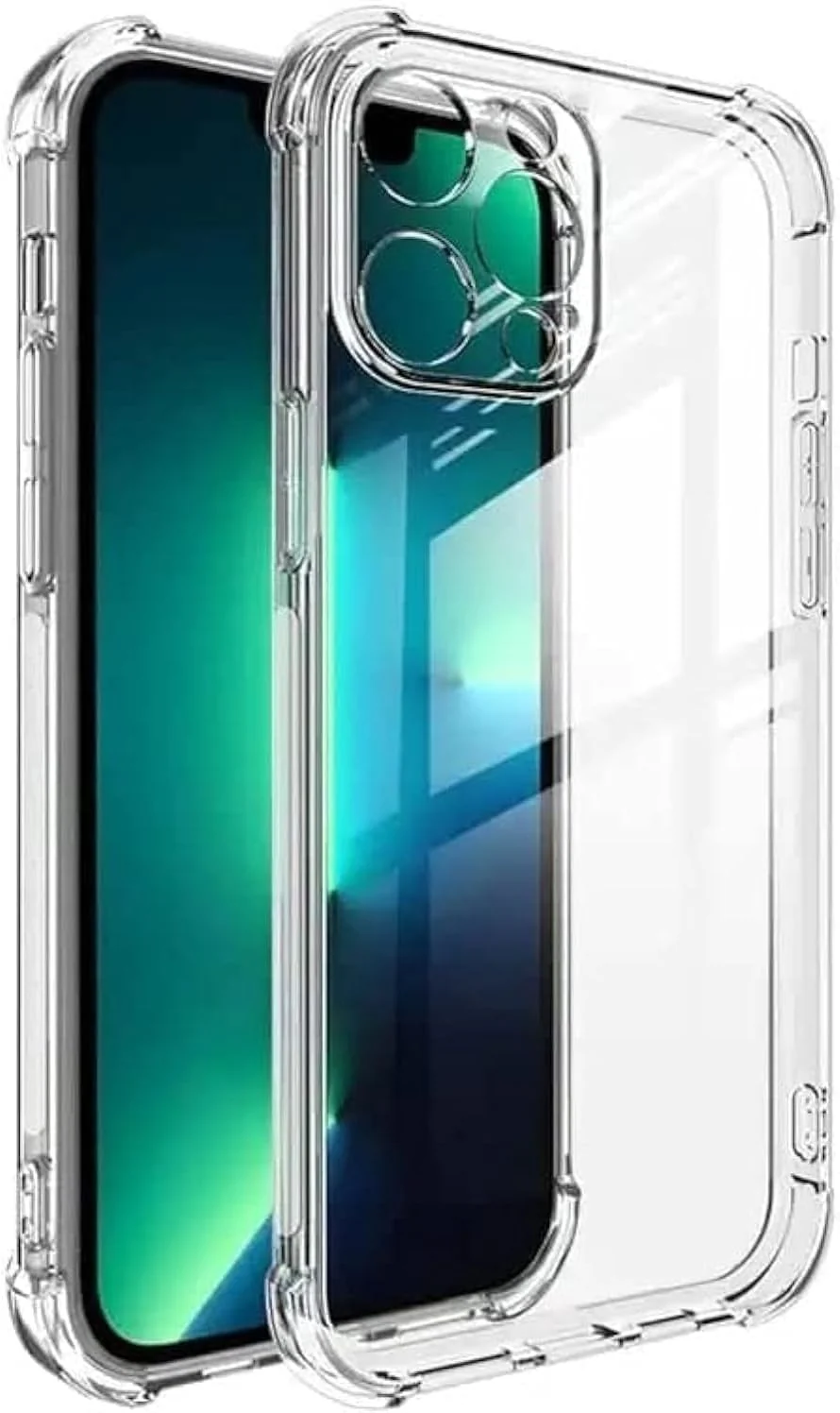 DL3 Mobilak Case Compatible with iPhone 13 Pro Max Camera, Cover Silicone Transparent TPU Gorilla Anti-shock Shockproof Corners - Clear