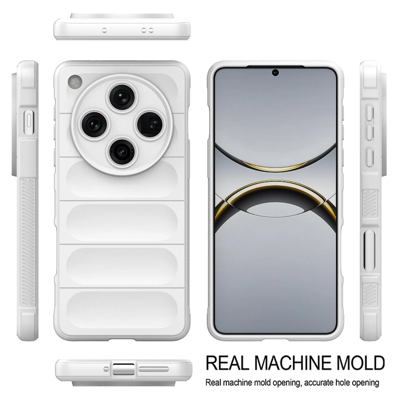 DL3 Mobilak Flexible Silicone and TPU Protective Case with Camera Protection for OPPO Find X8 Pro - White