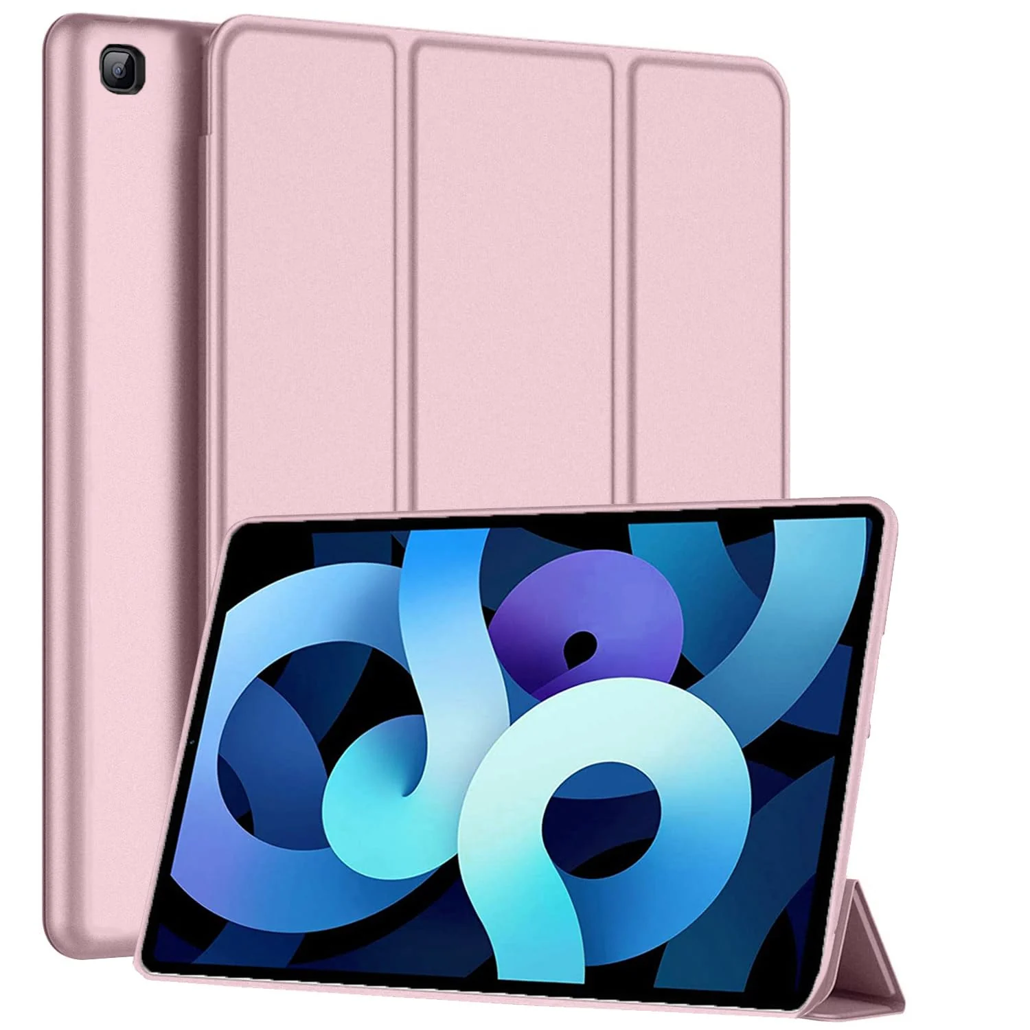DL3 Mobilak Case Compatible with Samsung Galaxy Tab A 10.1 Case 2019, ONLY Fit (SM-T510/T515/T517), Smart Cover Soft Baby Skin Silicone Back and Full Body Protection, Auto Wake/Sleep - Rose Gold