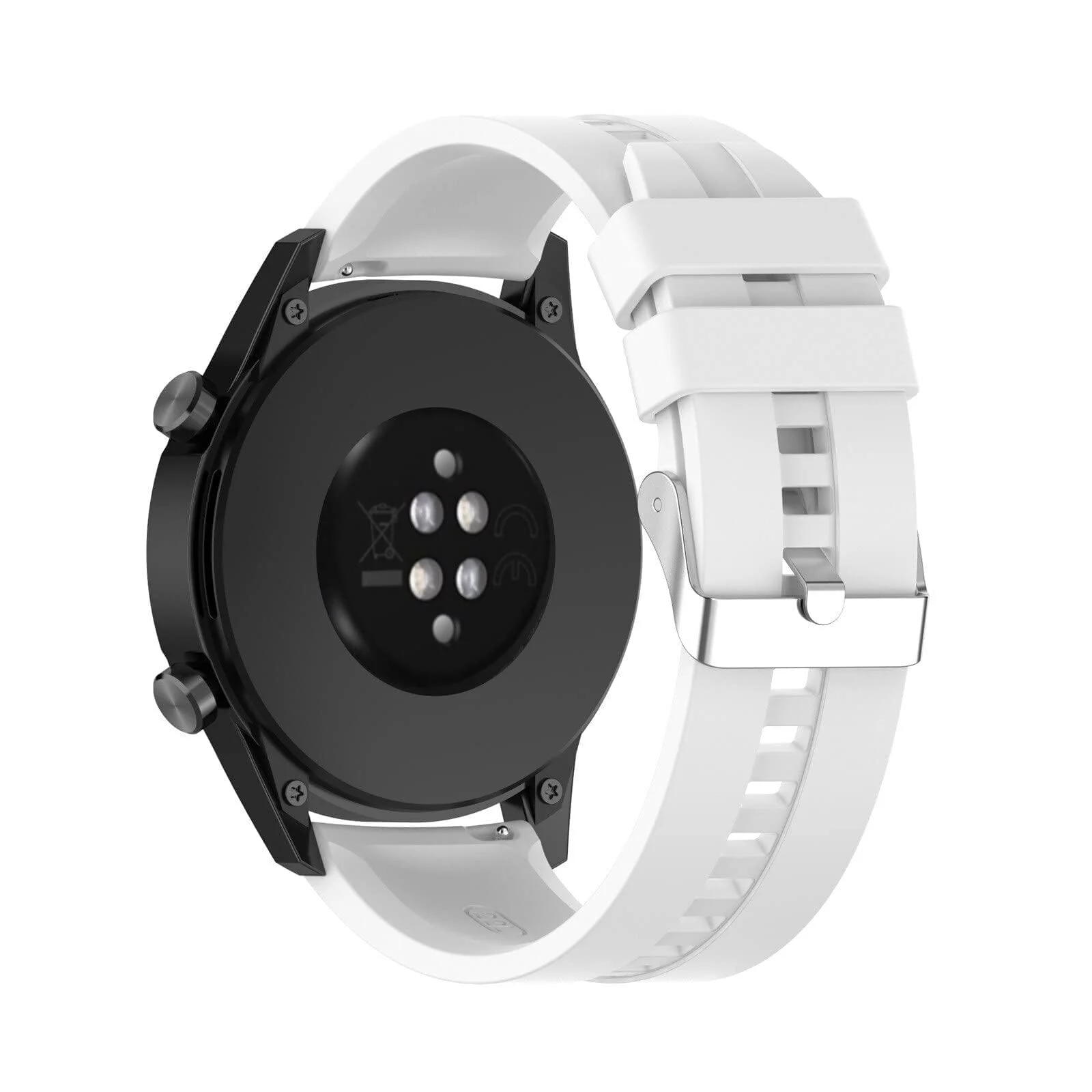 DL3 Mobilak Silicone Band 20MM For Samsung Gear Sport/Watch 6/5/4 40mm 44mm/Watch 6 Classic 43mm 47mm/ 5 Pro 45mm/S2 classic/Active 2 40mm 44mm/Amazfit GTS/2/2e/GTS3/3 Pro/GTS4/2 Mini - White