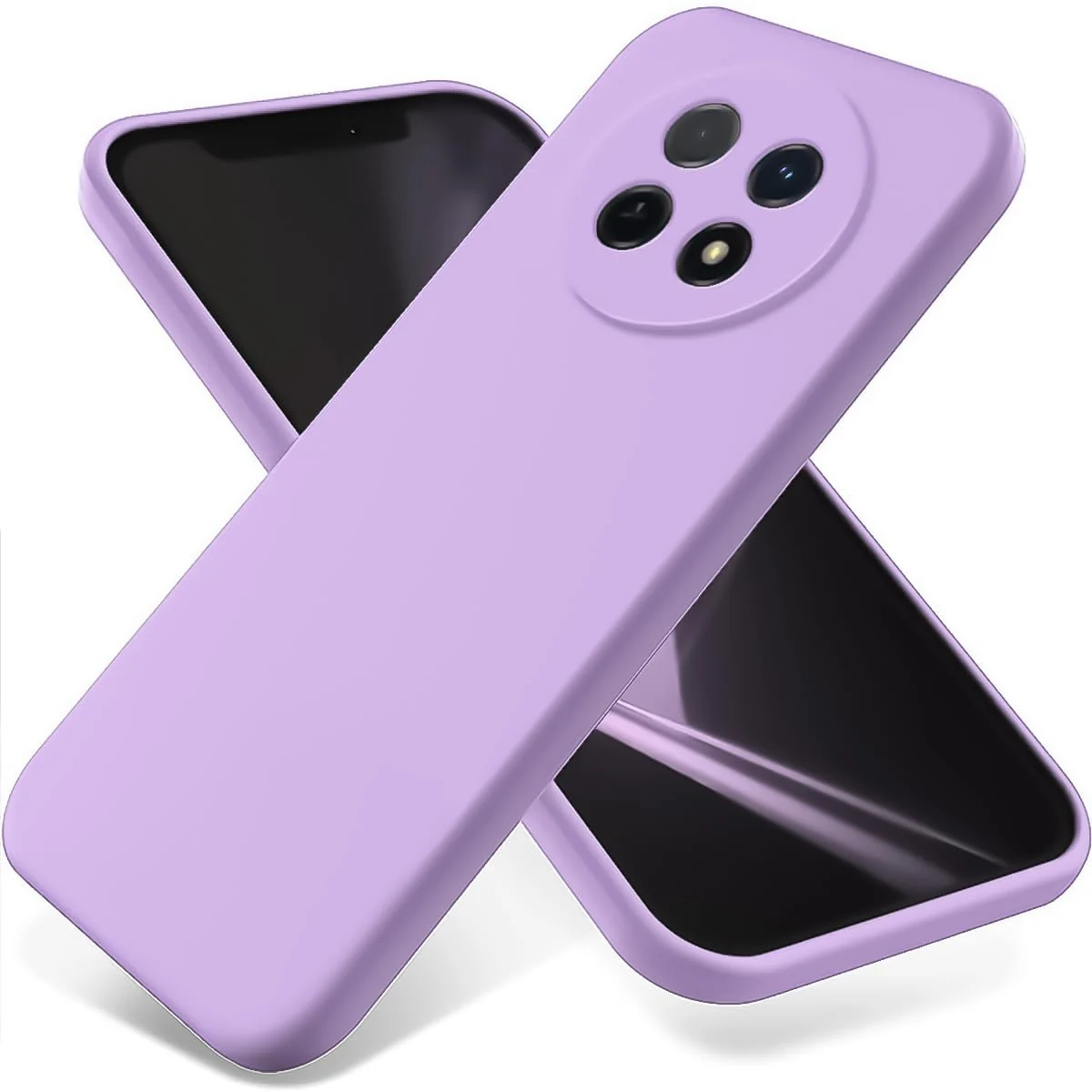 DL3 Mobilak Soft Silicone Protective Case for Huawei Nova Y91 4G / Huawei Enjoy 60X 4G with Microfiber Lining and Shockproof Design - Light Purple