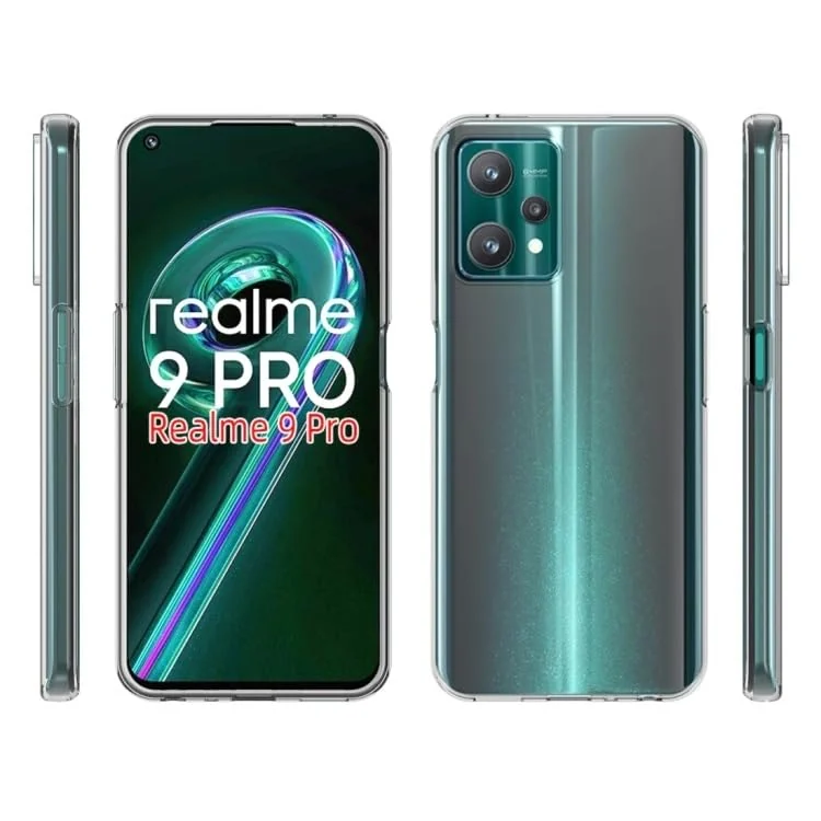DL3 Mobilak Case Compatible with realme 9 Pro Case Crystal Soft TPU Gel Case Flexible Silicone Anti-Scratch Camera Protection TPU Cover - Clear