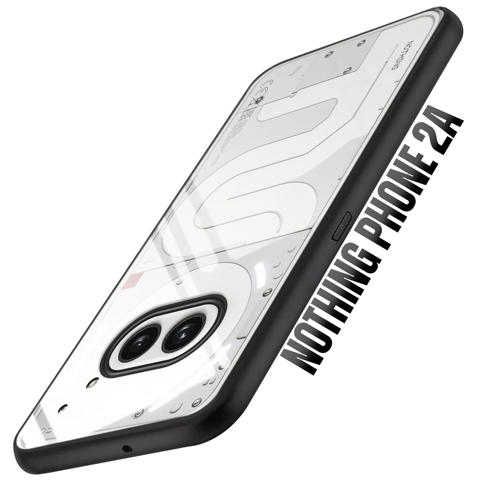 DL3 Mobilak Clear PC and TPU Protective Case for Nothing Phone 2A / 2A Plus with Camera Protection and Military-Grade Protection - Black