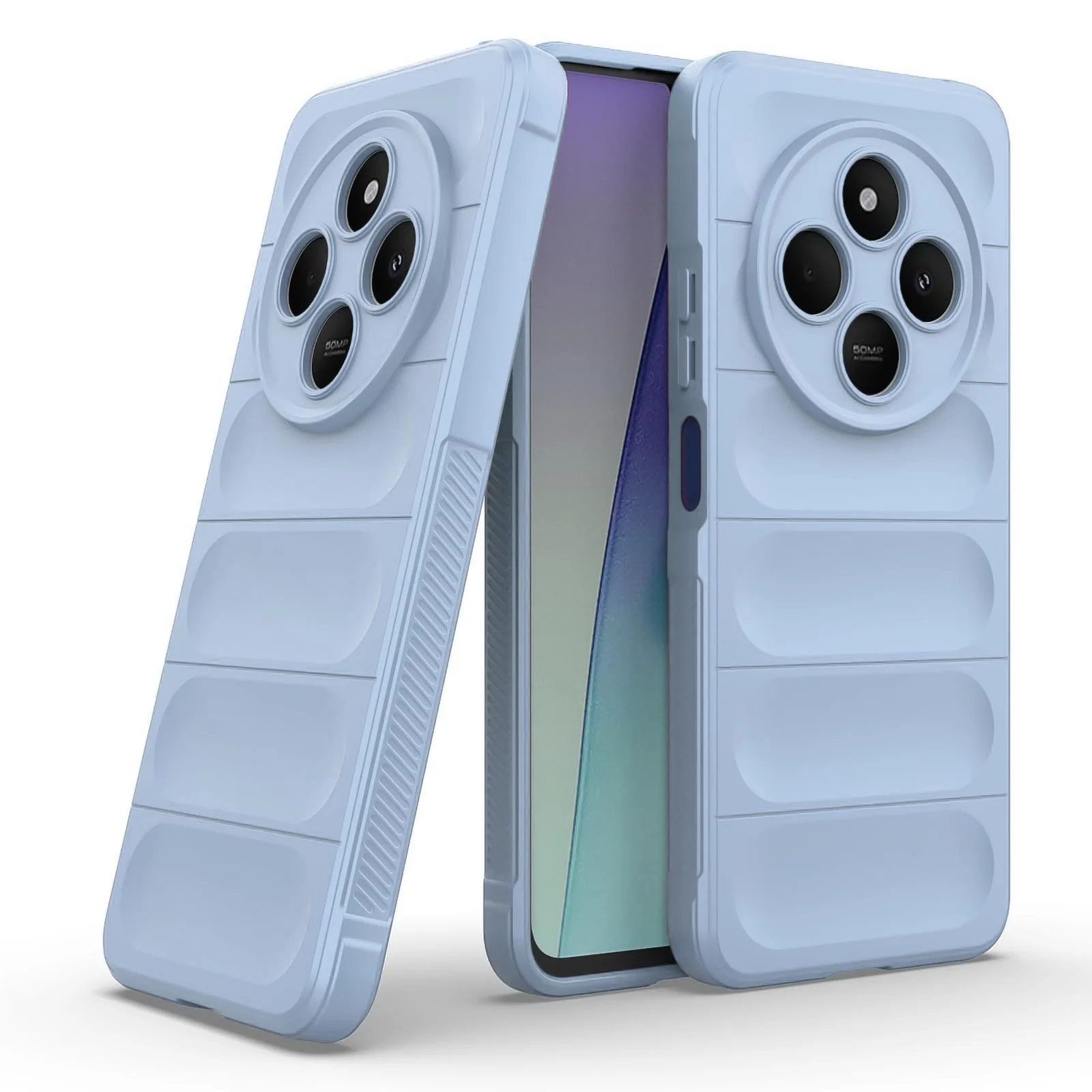 DL3 Mobilak Soft Silicone Protective Case for Xiaomi Redmi 14C 4G / Poco C75 with Camera Protection - Baby Blue