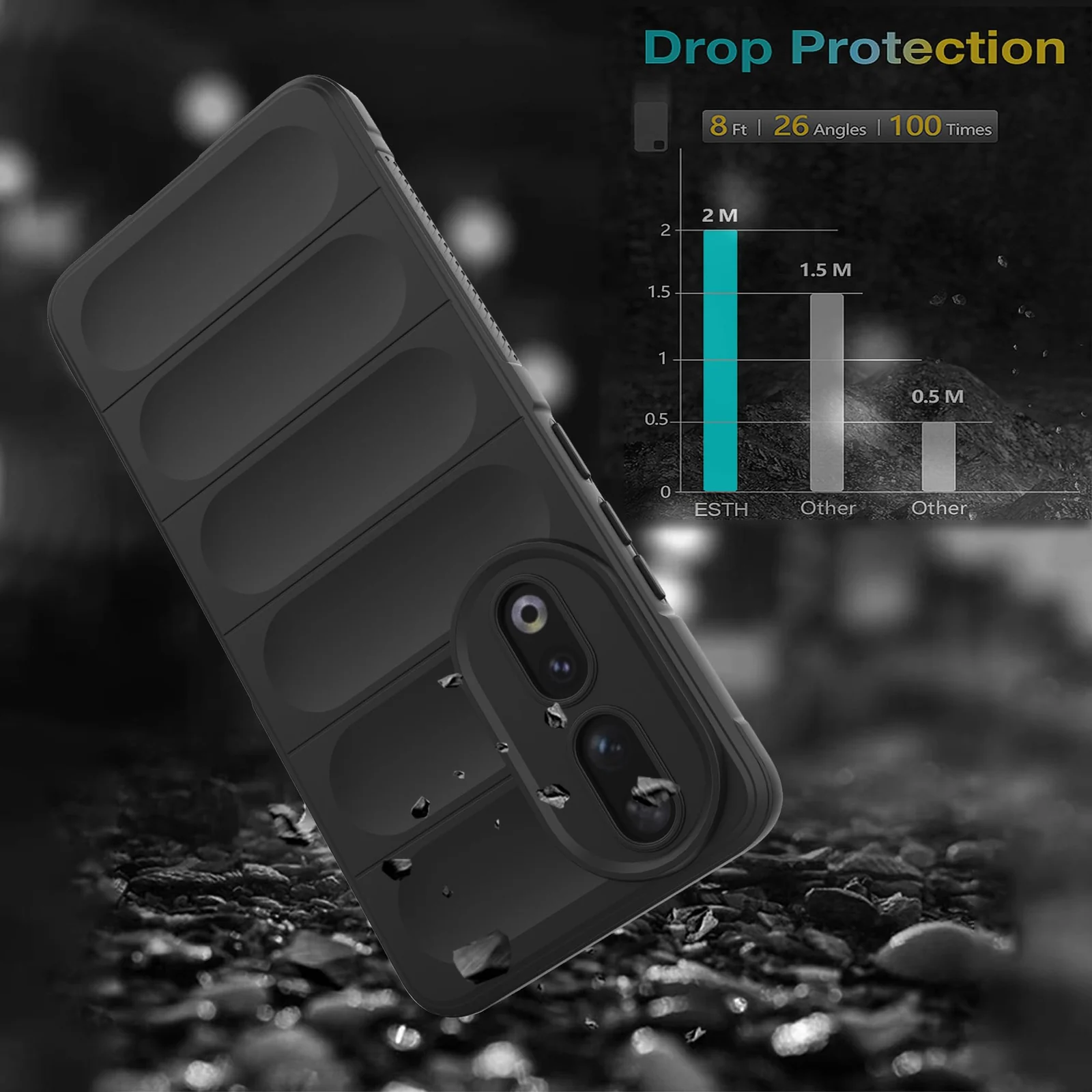 DL3 Mobilak Rugged Protective Case for Honor 90 5G, Camera protection, Shock-absorbing protection, Non-slip grip - White