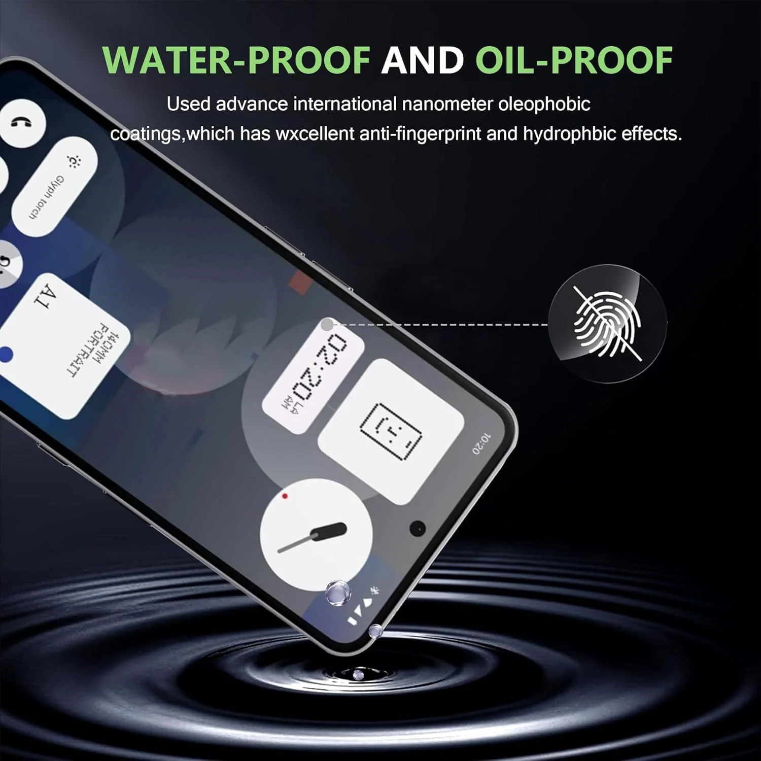 MOBIGON 9H Full-Coverage Tempered Glass Screen Protector for Nothing Phone 3a, Clear