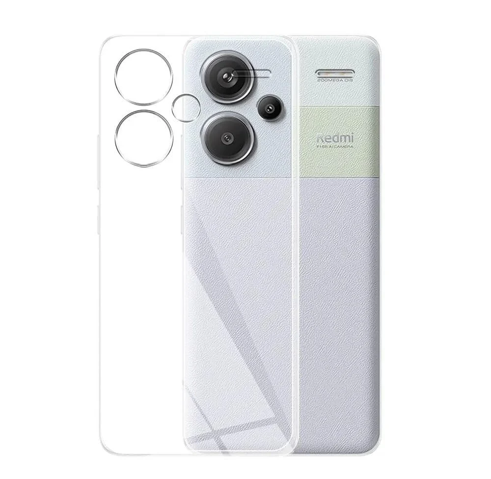 DL3 Mobilak Case Compatible with Xiaomi Redmi Note 13 Pro+ Plus 5G Case Crystal Soft TPU Gel Case Flexible Silicone Anti-Scratch Camera Protection TPU Cover - Clear