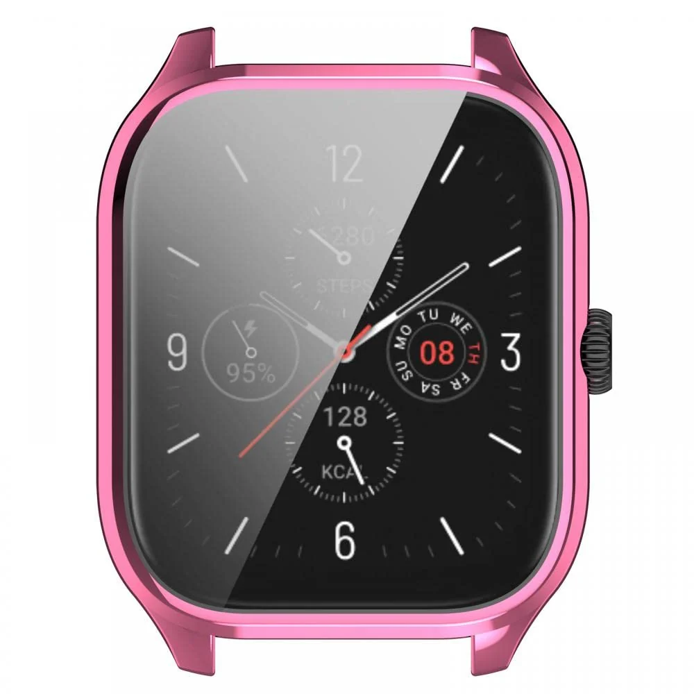 DL3 Mobilak Case Compatible with Amazfit GTS 4 (Not for GTS4 Mini) Case Watch Soft TPU Shockproof Cover Slim Guard Thin Bumper Shell Protector For Amazfit GTS4 - Pink