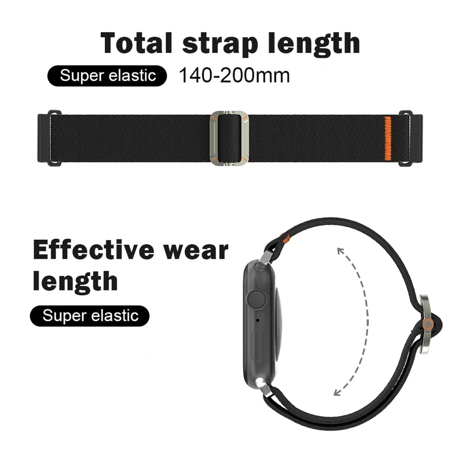 DL3 MOBILAK 22mm Elastic Nylon Parachute-Buckle Watch Strap for 22mm watch lugs - Brown Leopard