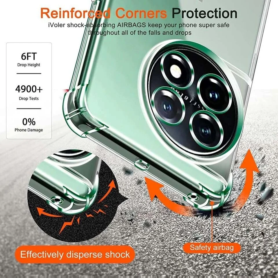 DL3 Mobilak Case Compatible with OnePlus 11R 5G, Cover Silicone TPU Gorilla Anti-shock Protector Camera Shockproof Corners - Clear