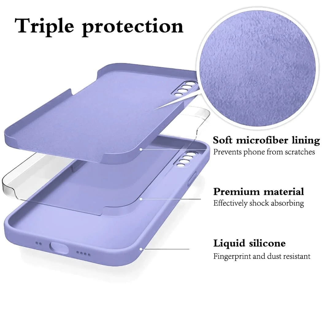 DL3 Mobilak Samsung Galaxy A70 / A70s Case, Soft Flexible Silicone Gel Rubber Bumper Cover, Full Body Shockproof Protective Phone Case - Baby Blue