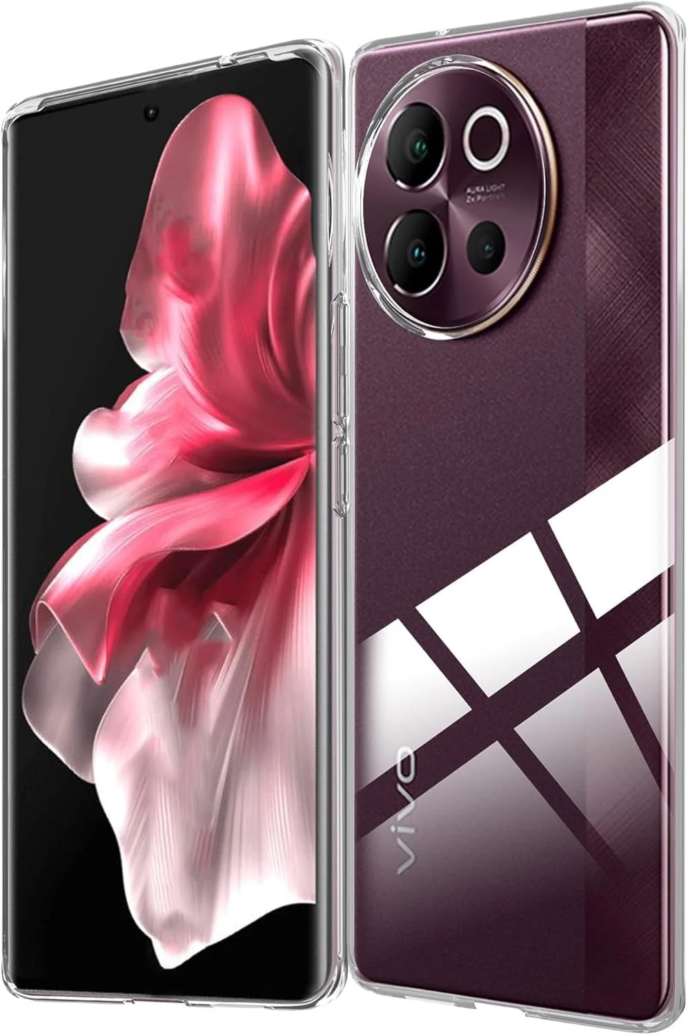 DL3 Mobilak Protective Case Compatible with vivo V40 Lite 4G/5G Cover, Mobile Phone Case Thin Soft Silicone Anti-Yellow Protective Case - Clear