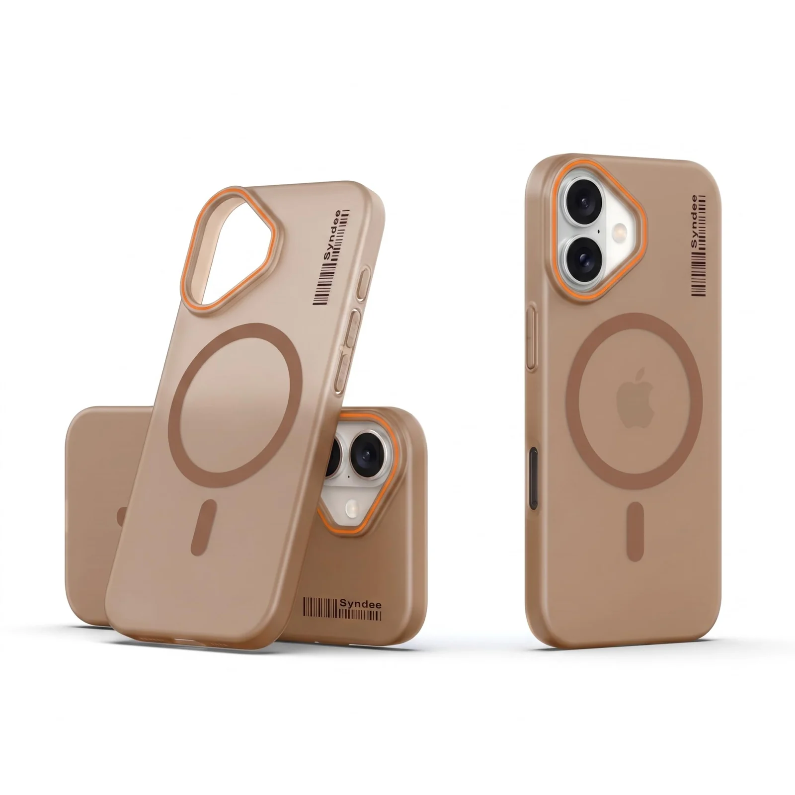 DL3 Mobilak Translucent Matte Case for iPhone 17, Compatible with MagSafe accessories, Shock-absorbing protection, Integrated ring holder