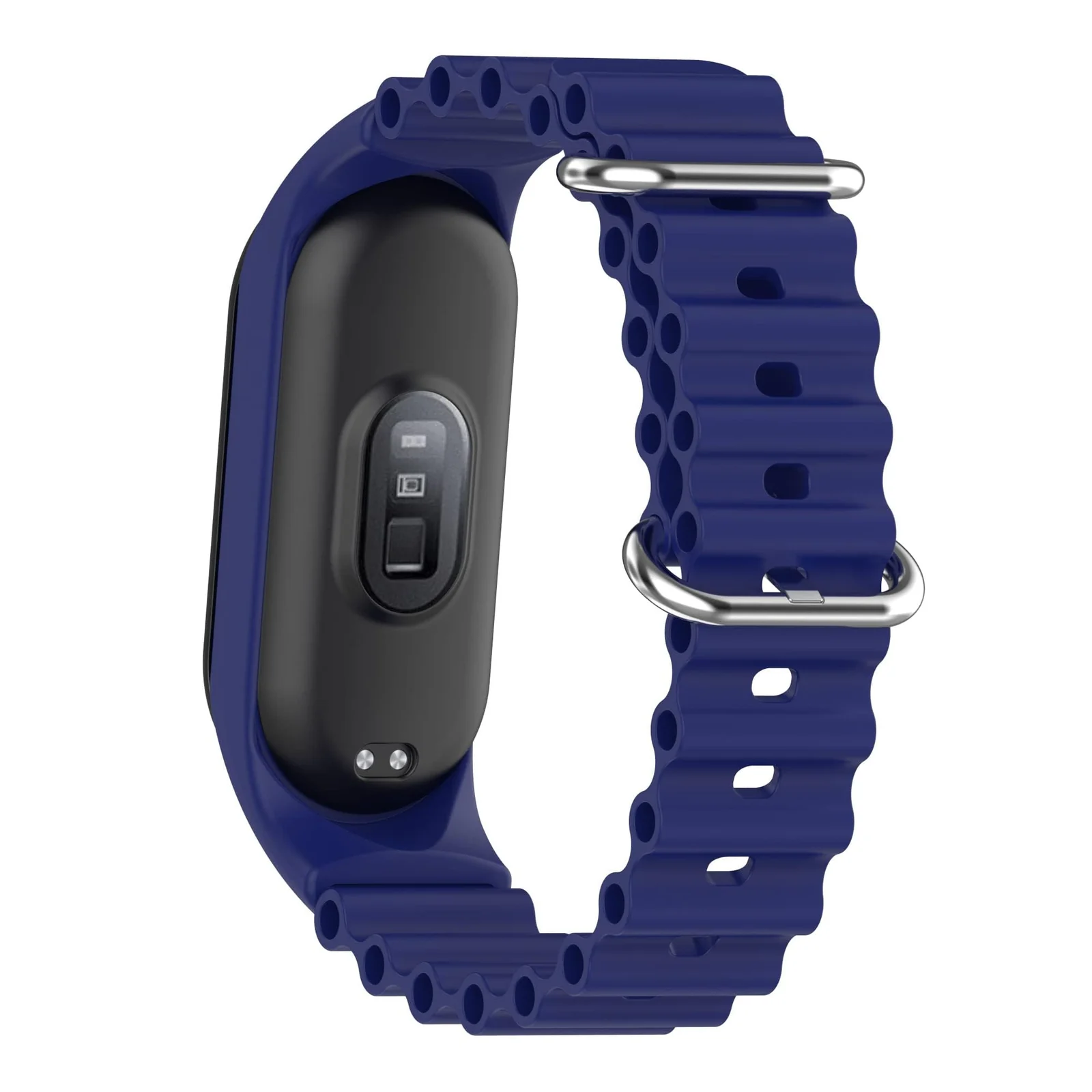 DL3 MOBILAK Ocean Band for Xiaomi Mi Band 7/Mi Band 6/Mi Band 5/Mi Band 4/Mi Band 3,Adjustable Silicone Stretchy Sport Strap Women Men Replacement Wristband - Blue