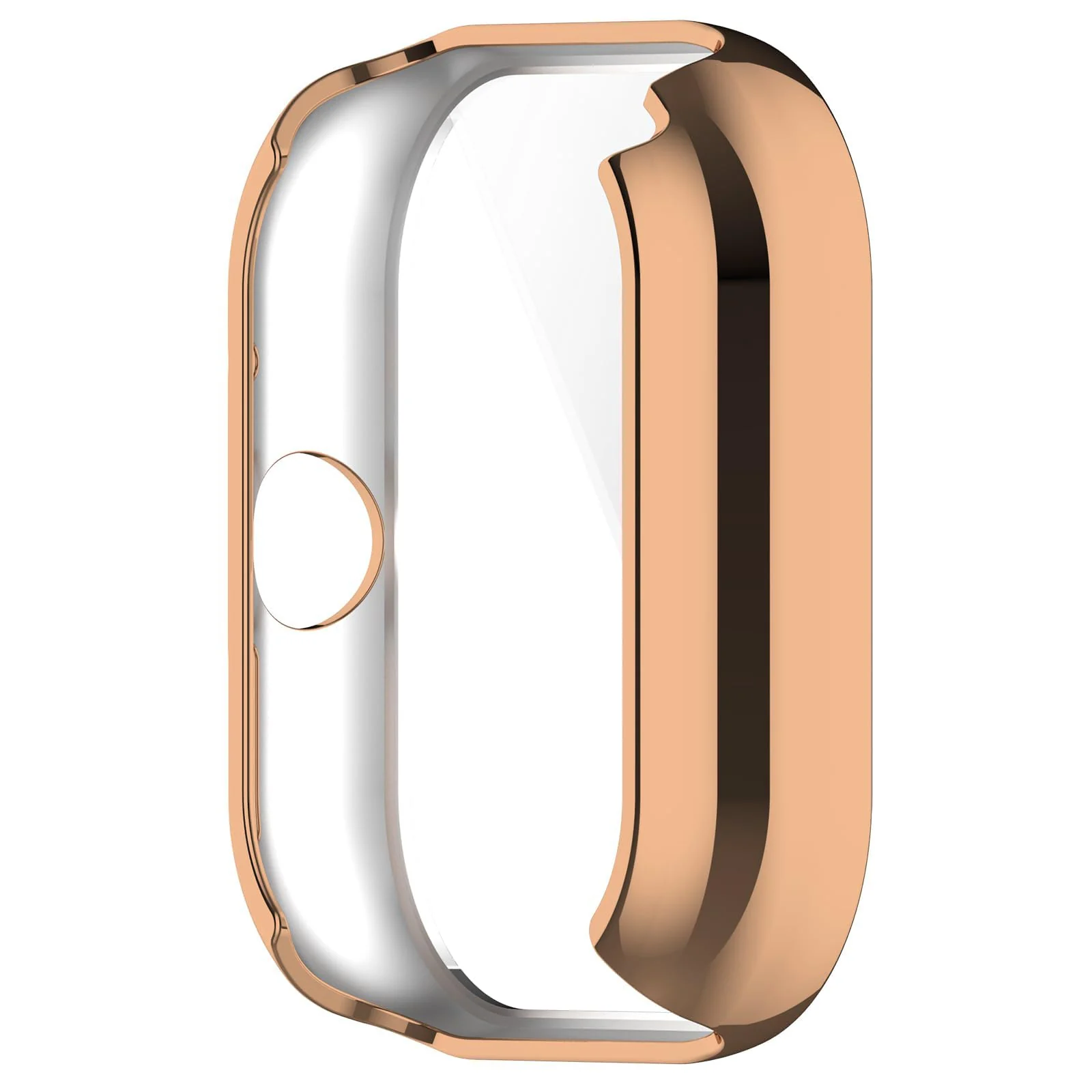 DL3 Mobilak Case Compatible with Xiaomi Redmi Watch 4 Case All-Around with Built-in Screen Protector Watch Soft TPU Shockproof Cover Slim Guard Thin Bumper Shell Protector - Rose Gold