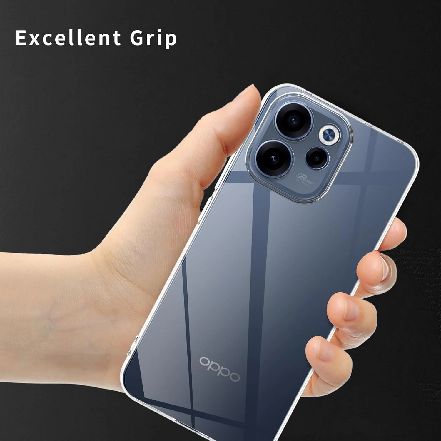 DL3 Mobilak Case Compatible with OPPO Reno 15F / Reno 15 F 5G, Case Crystal Soft TPU Gel Case Flexible Silicone Anti-Scratch Camera Protection TPU Cover - Clear
