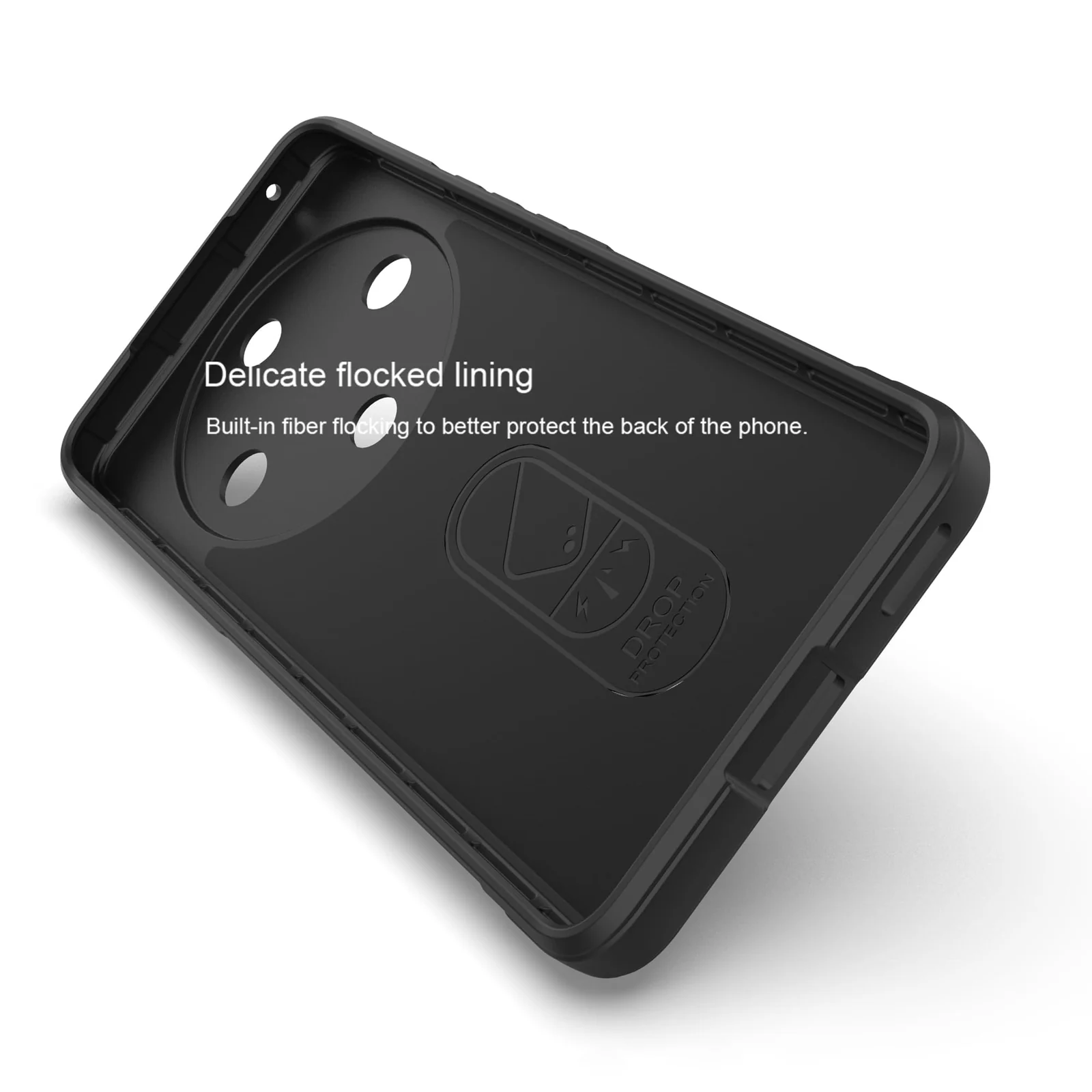 DL3 Mobilak Soft Silicone Protective Case for Honor X9b / Honor Magic 6 Lite 5G / Honor X50 with Camera Protection and Shockproof Design - Black